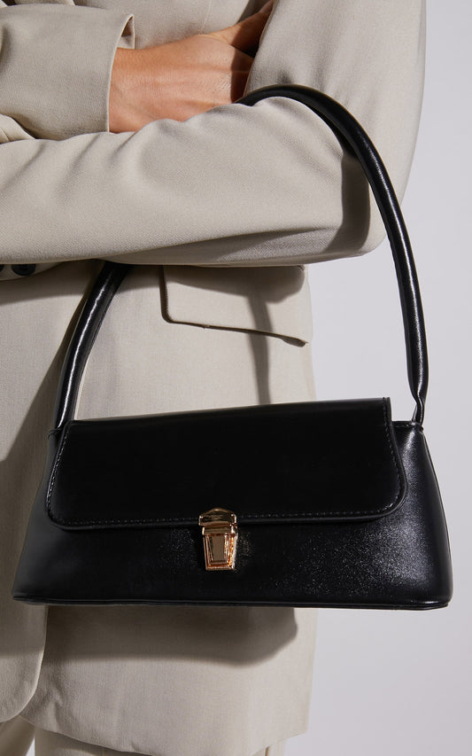 Cannes Mini Baguette Bag in Black