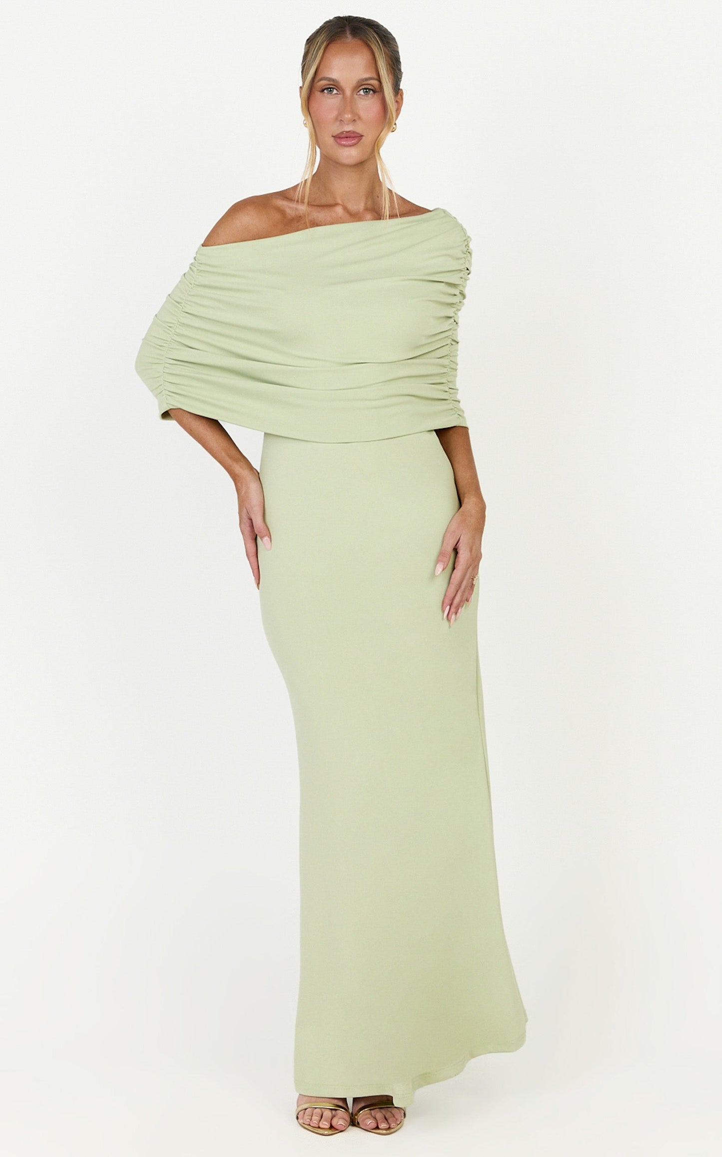 Capri Maxi Dress - Cape Dress in Sage