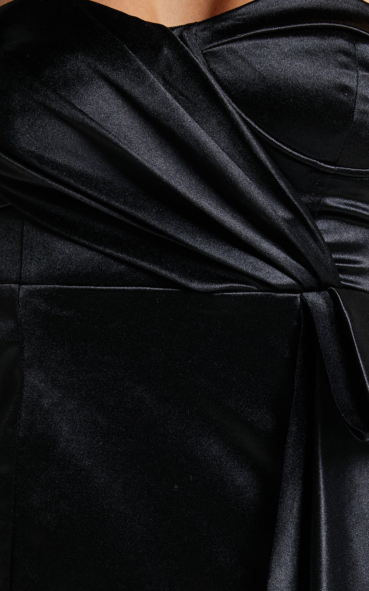 Carmelita Mini Dress - Strapless Wrap Dress in Black