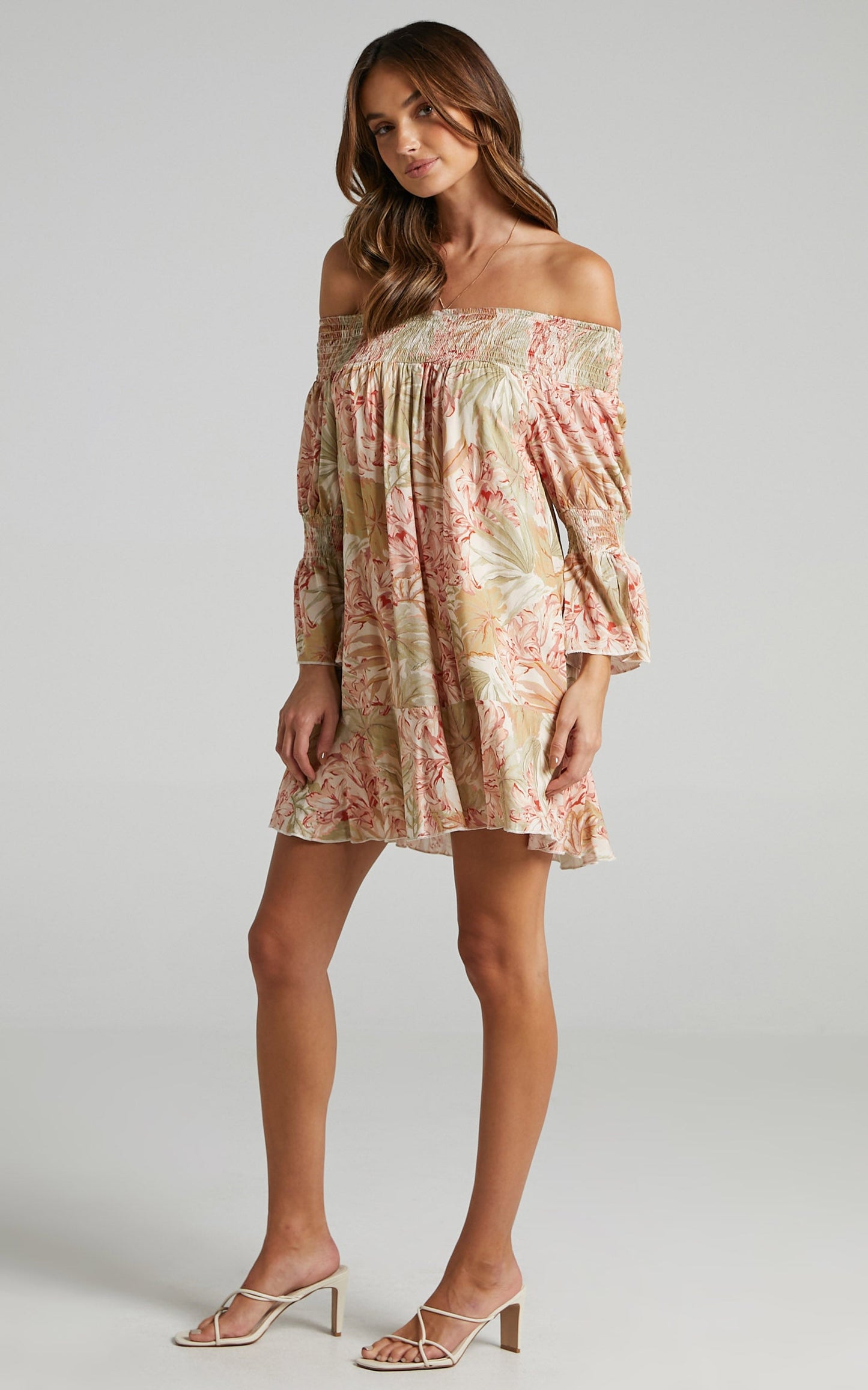 Carrie Dress in Palm Print