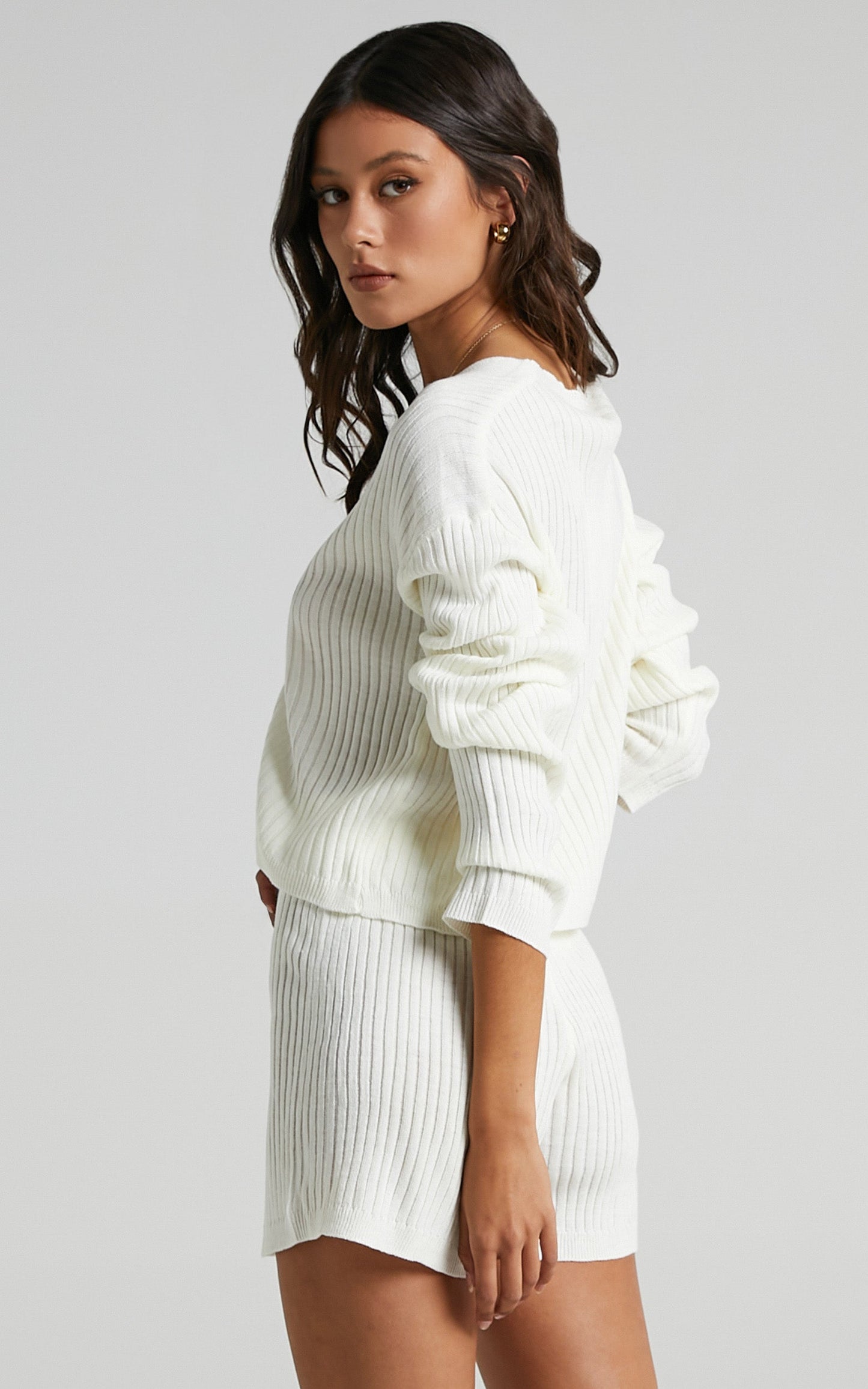 Carrigan Knit Two Piece Set in White