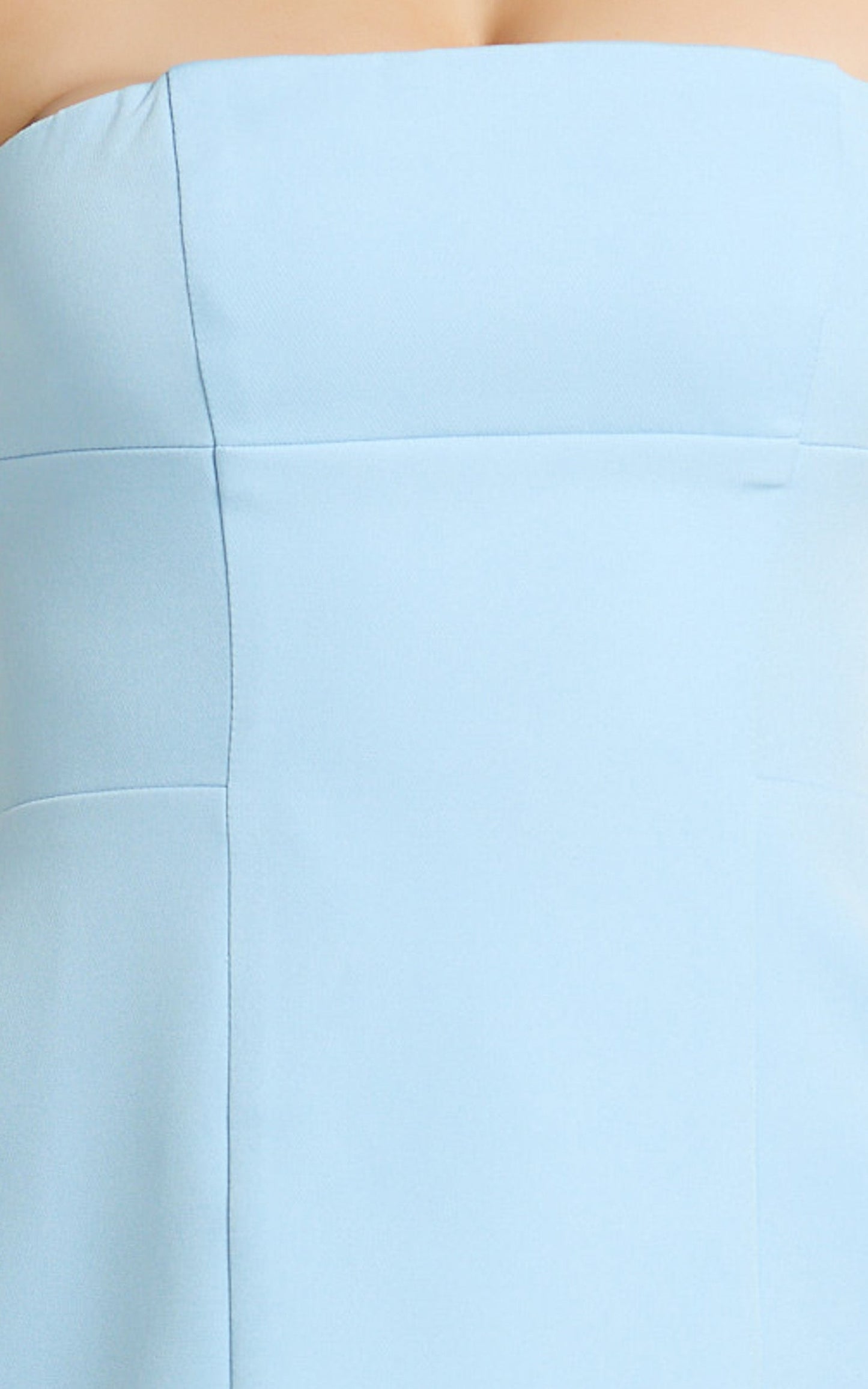 Catharine Mini Dress - Strapless A Line Dress in Blue