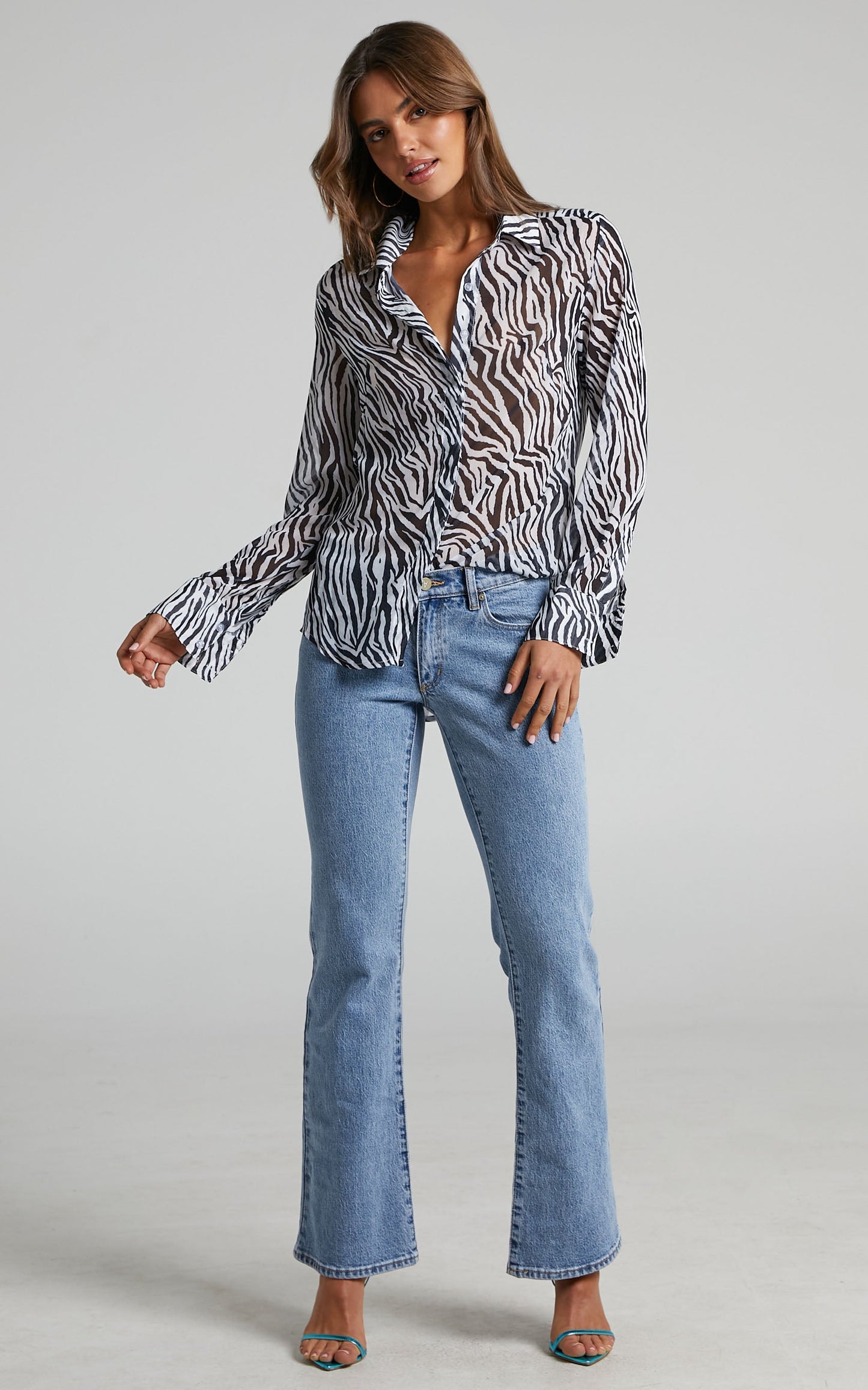 Cenette Shirt - Long Sleeve Shirt in Zebra