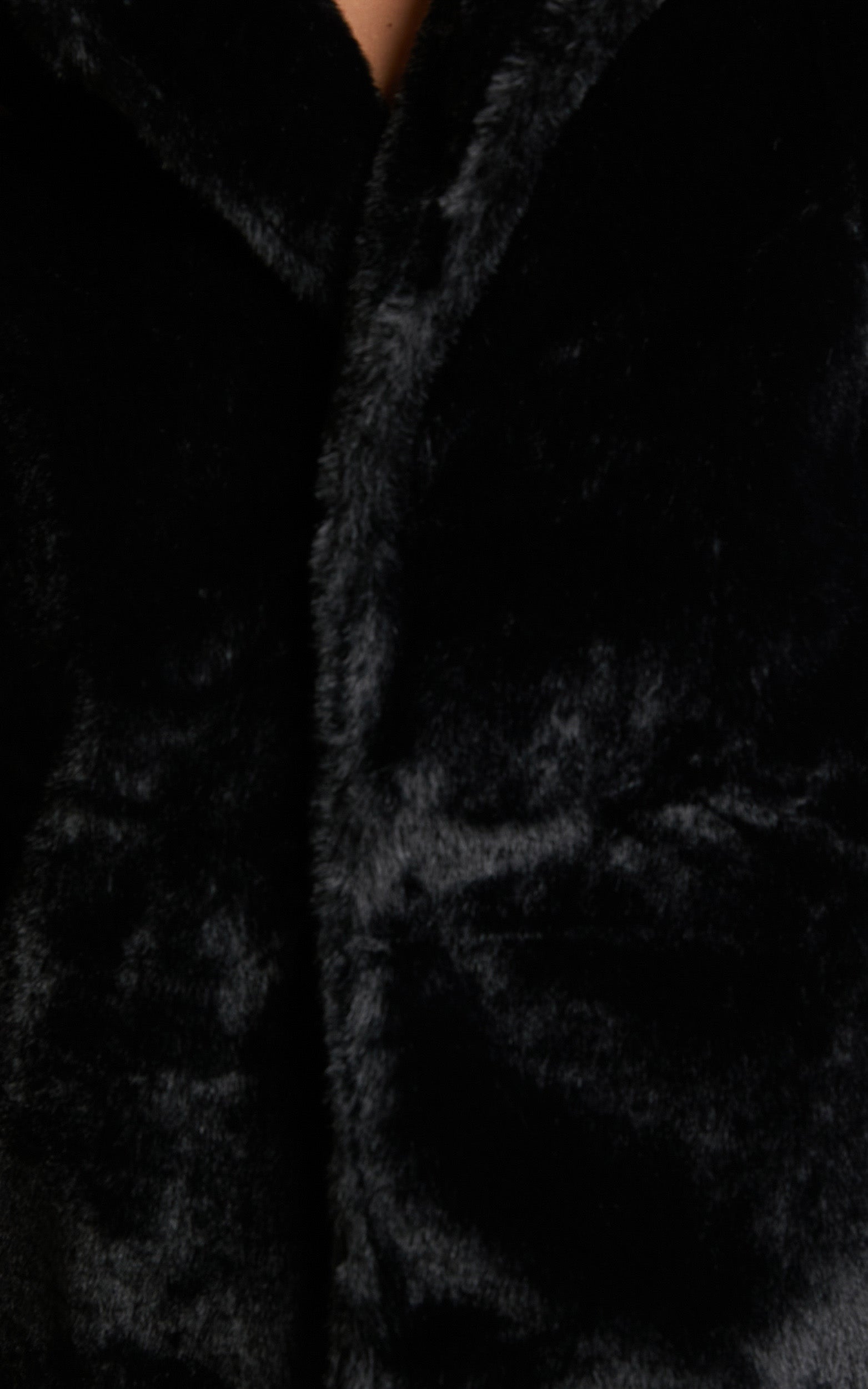 Cezziah Jacket - Faux Fur Jacket in Black