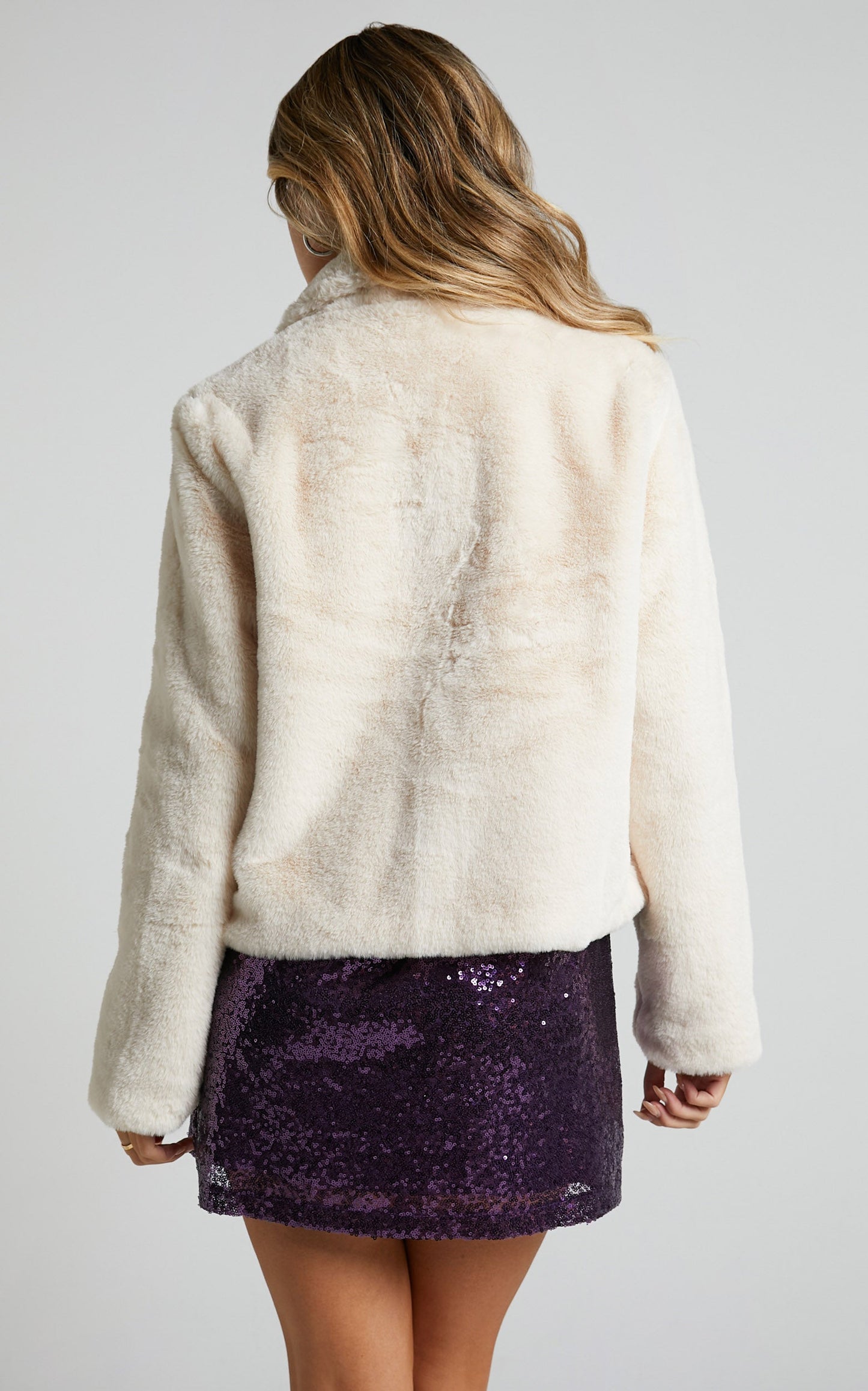 Cezziah Jacket - Faux Fur Jacket in Cream