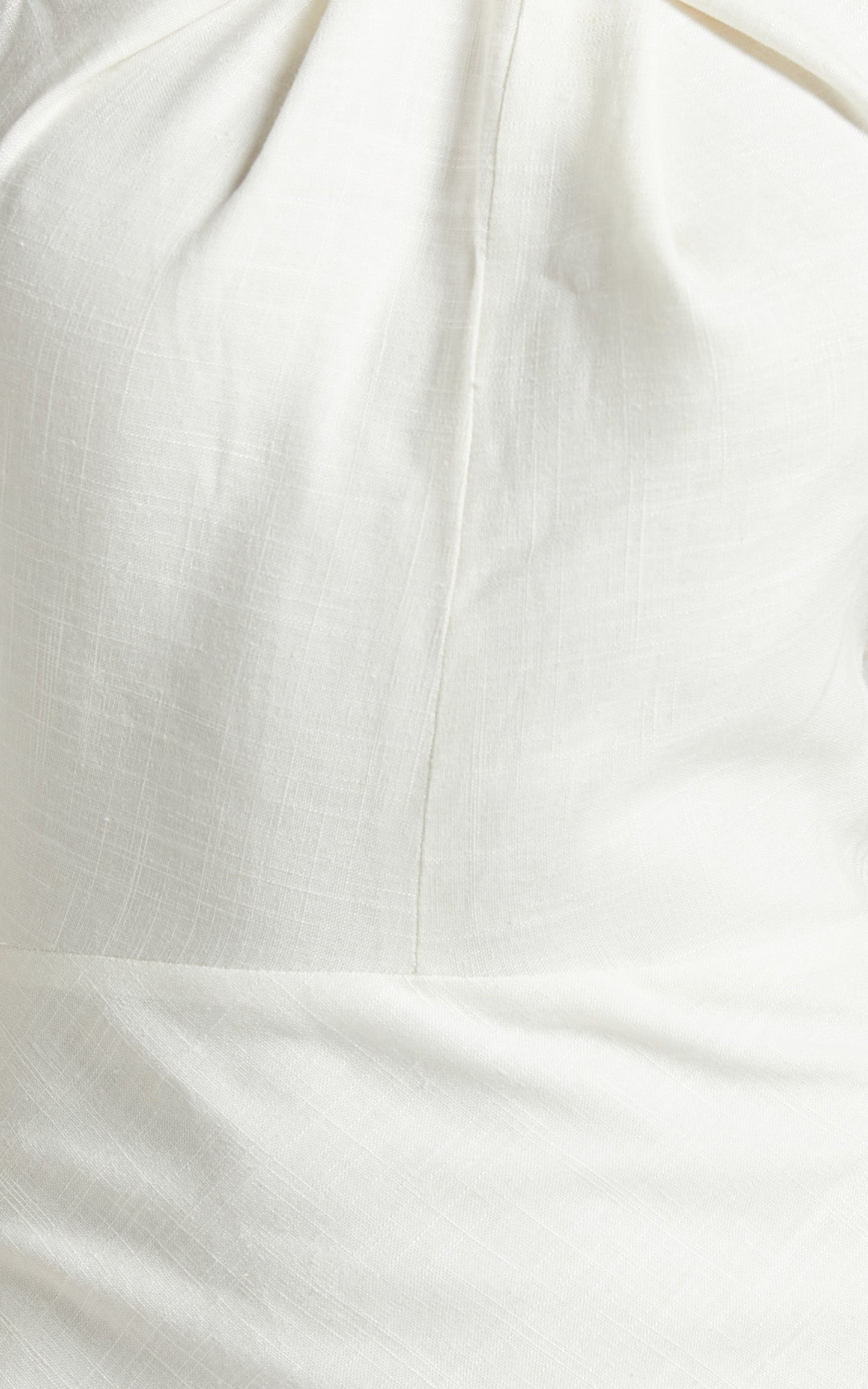 Chanah Maxi Dress - Linen Twist Front Halter Neck Tie Dress in Off White