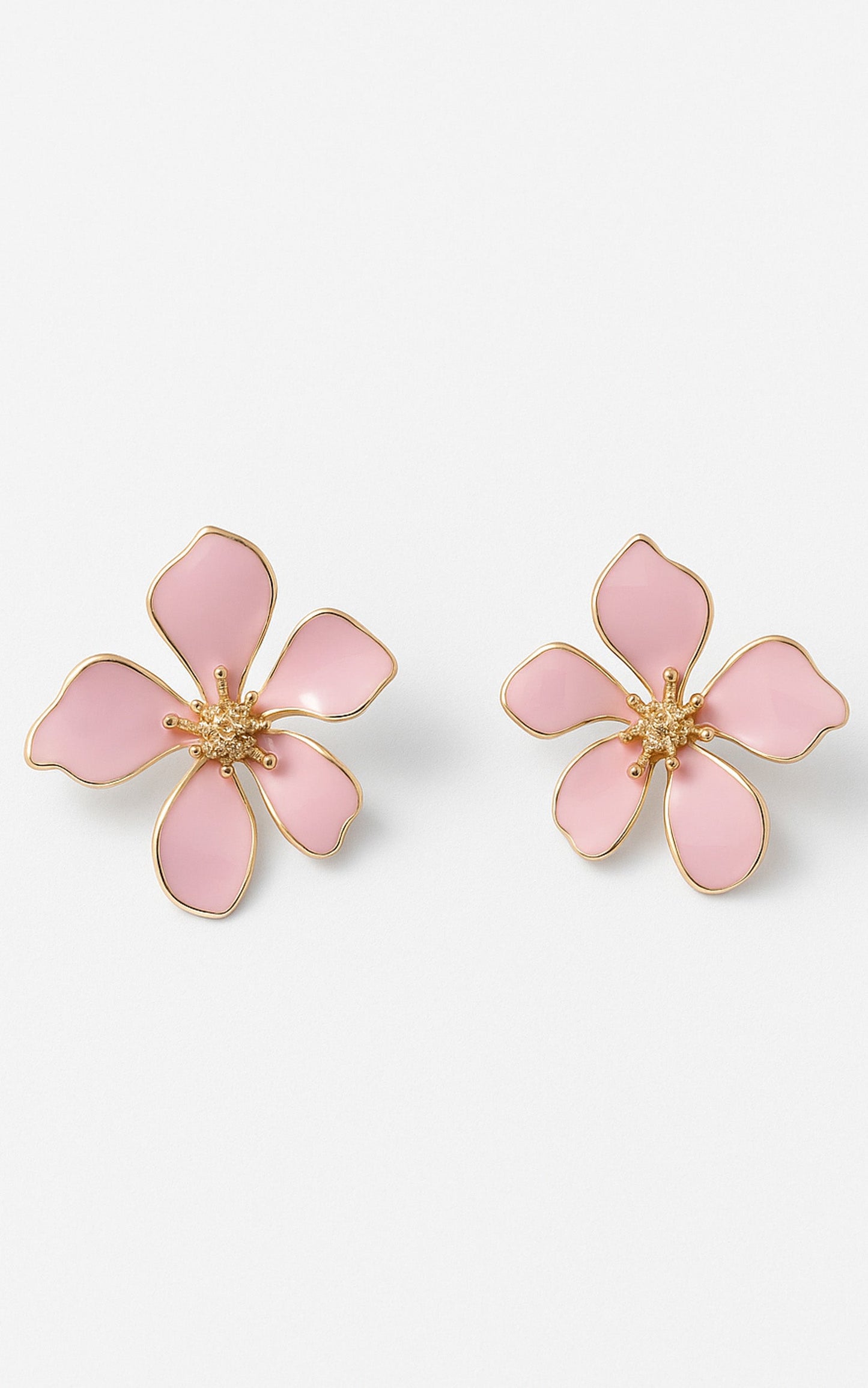 Chaney Enamel Earrings in Pink