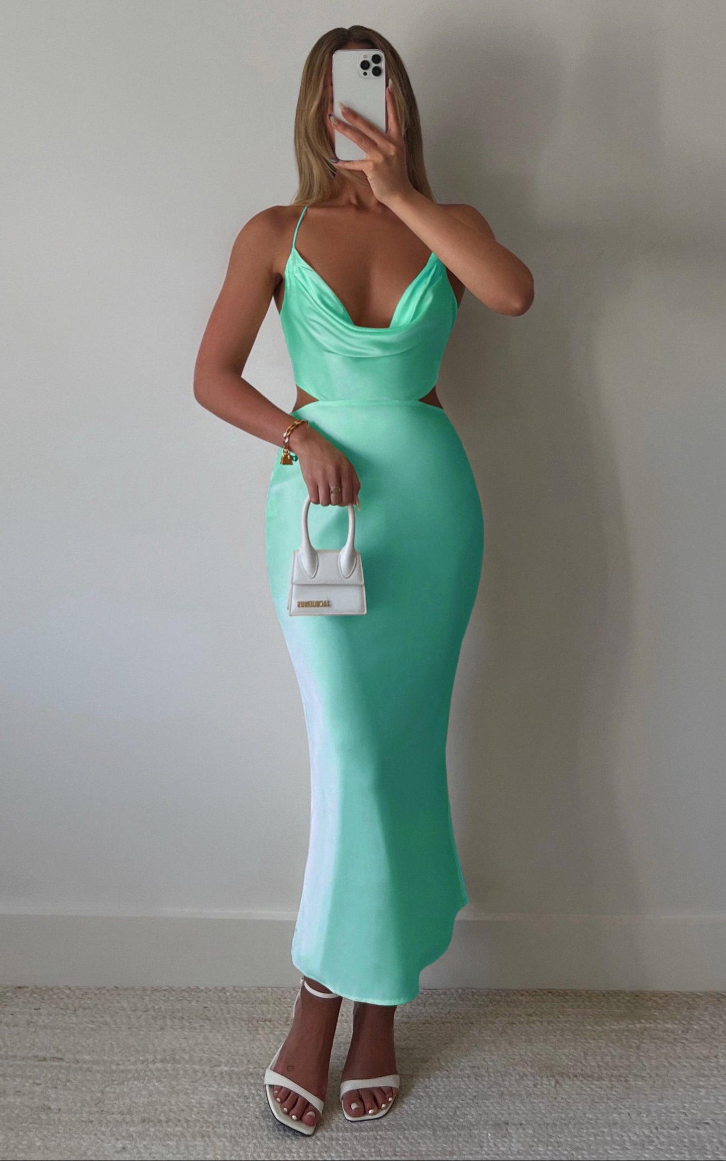 Runaway The Label - Charis Slip Dress in AQUAMARINE