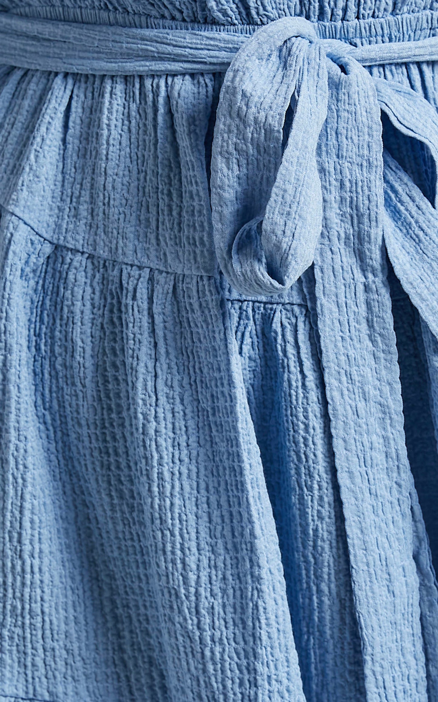 Charleigh Ruffle Mini Dress in Blue