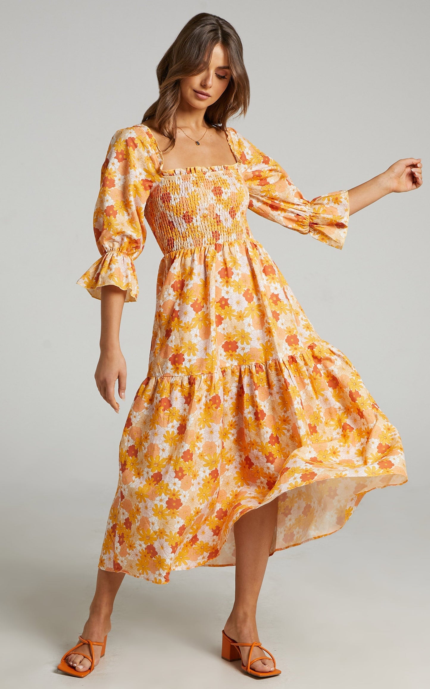 Charlie Holiday - Amber Dress in Seventies Floral