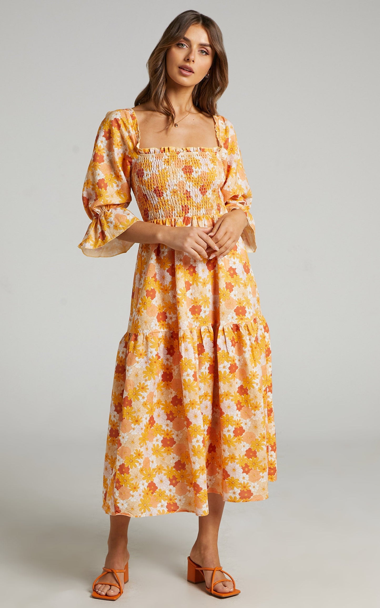 Charlie Holiday - Amber Dress in Seventies Floral