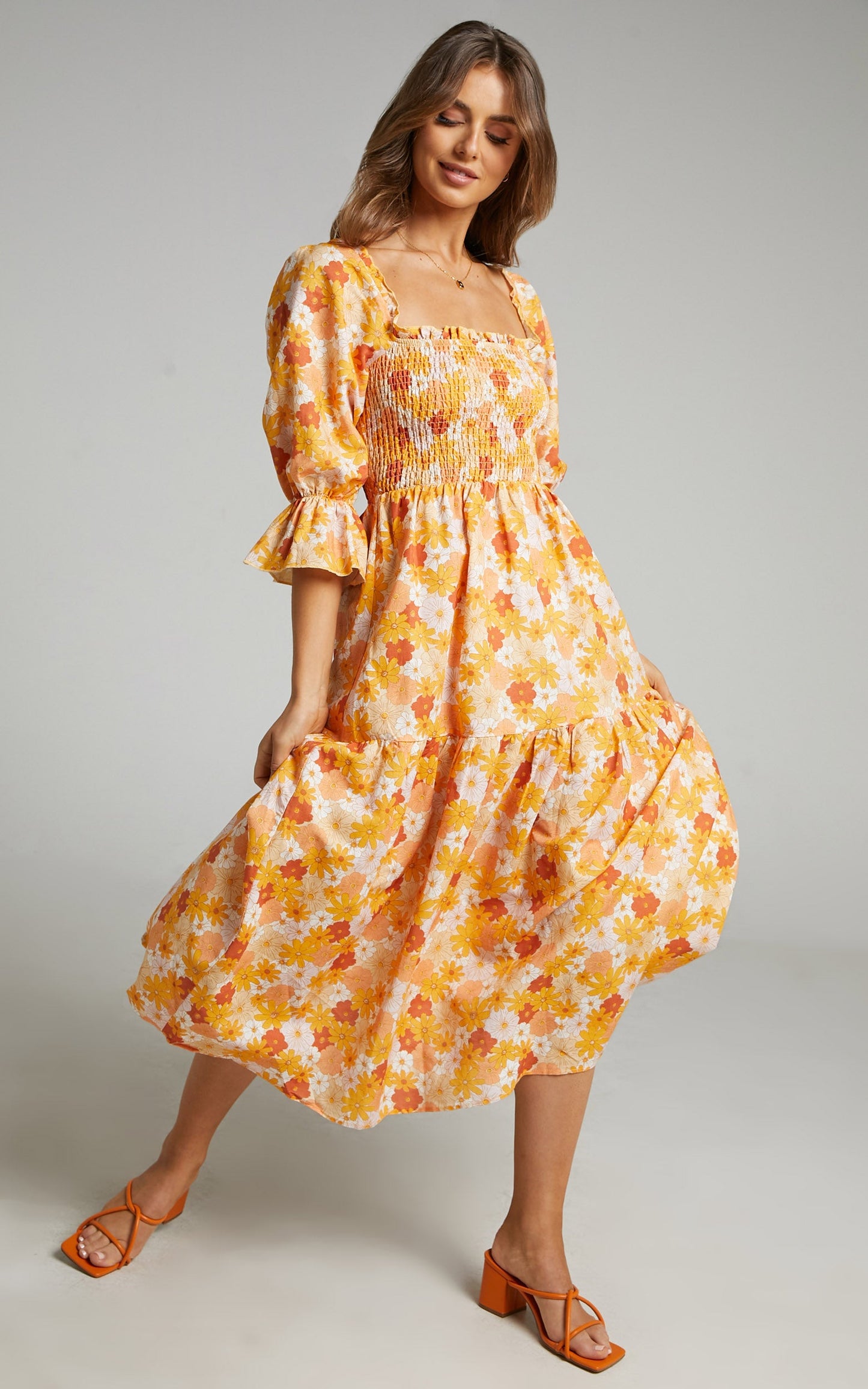 Charlie Holiday - Amber Dress in Seventies Floral