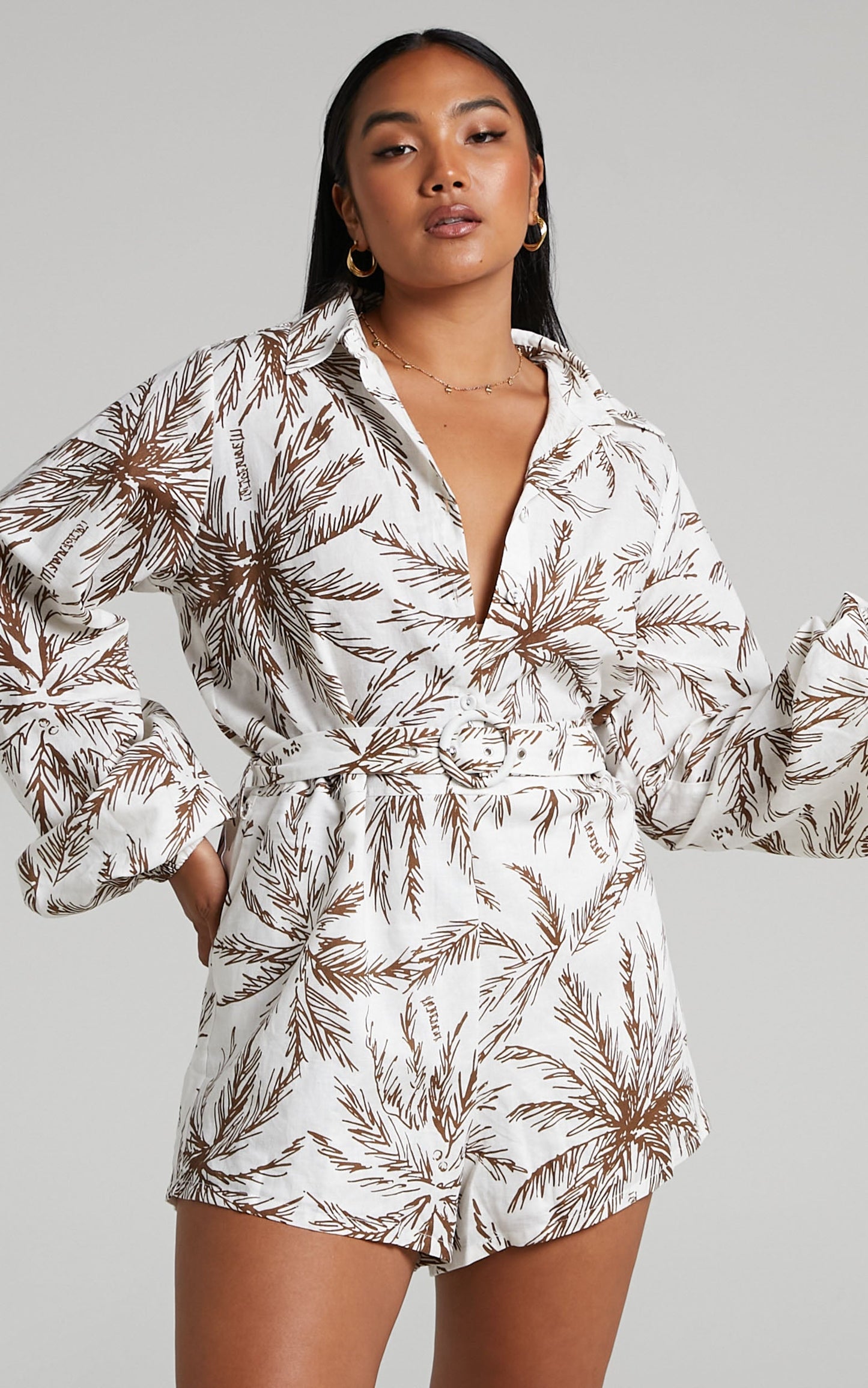 Charlie Holiday - Lola Playsuit in Isle of Palm White