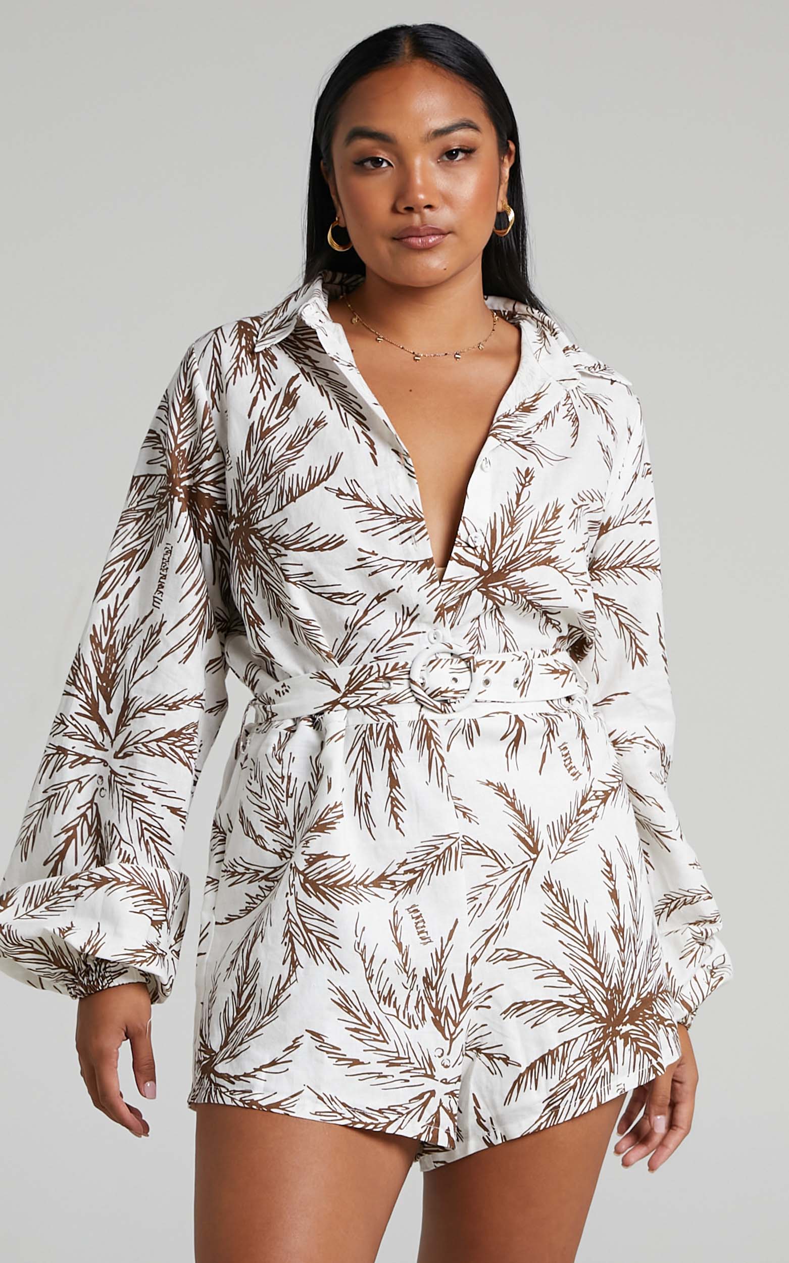 Charlie Holiday - Lola Playsuit in Isle of Palm White