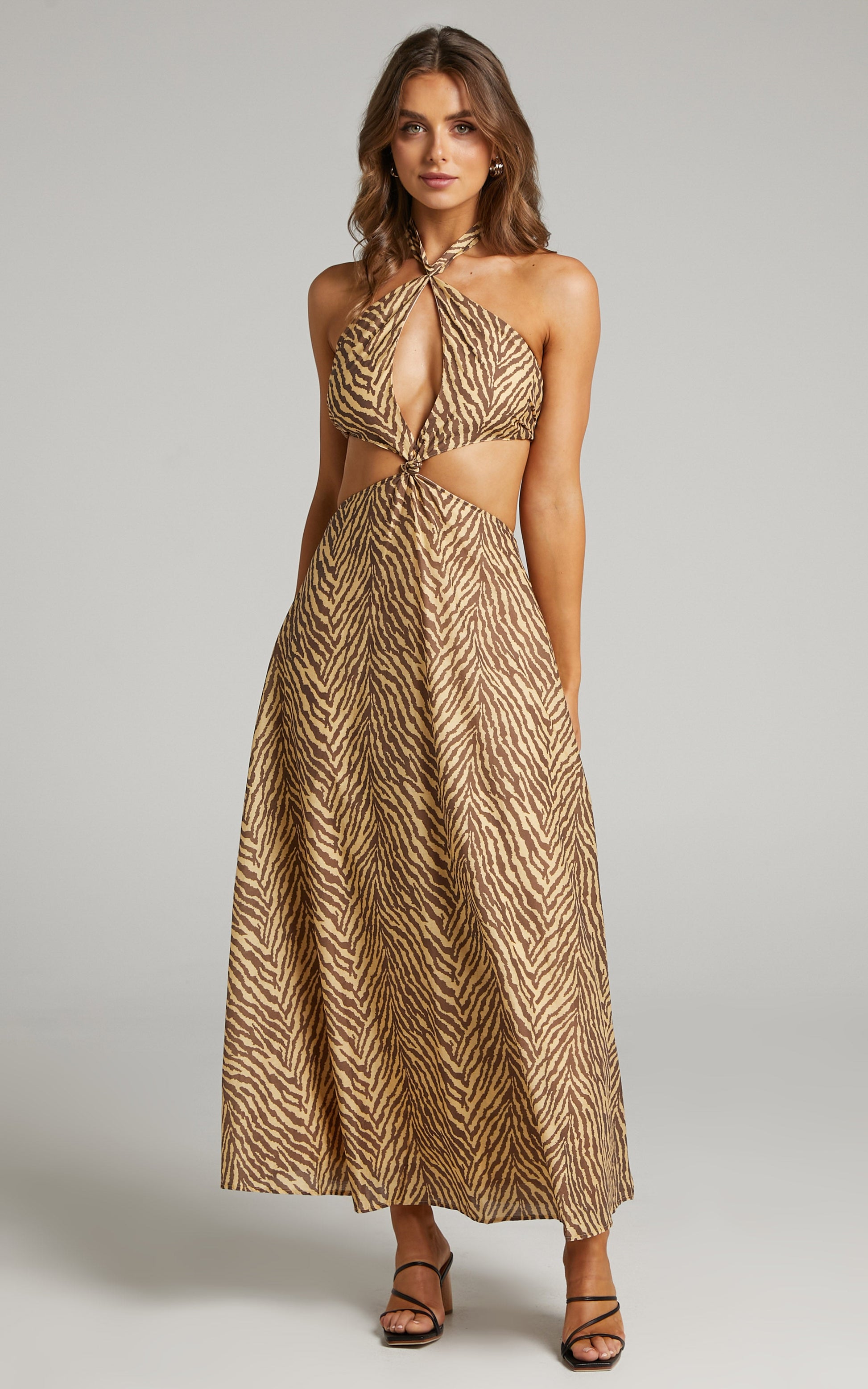 Charlie Holiday - Mustang Maxi Dress in Zebra