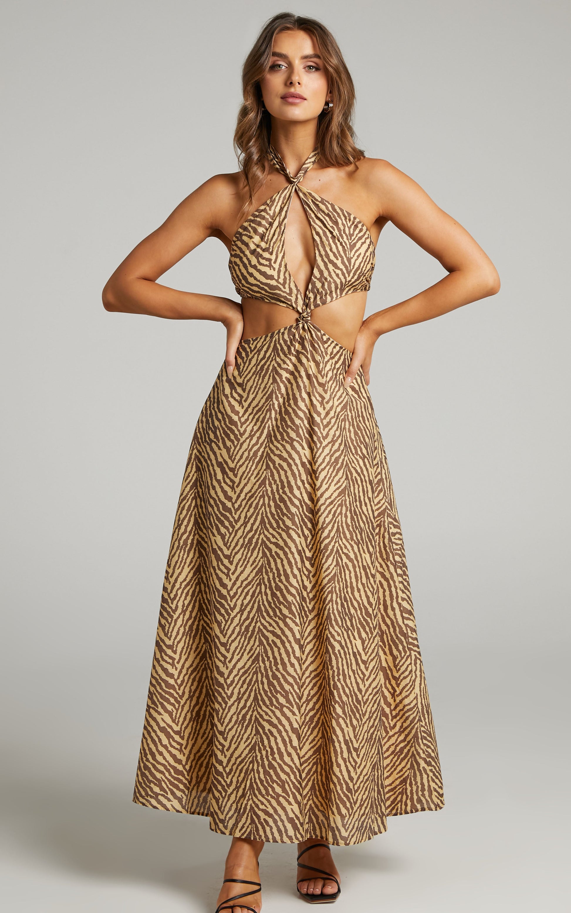 Charlie Holiday - Mustang Maxi Dress in Zebra