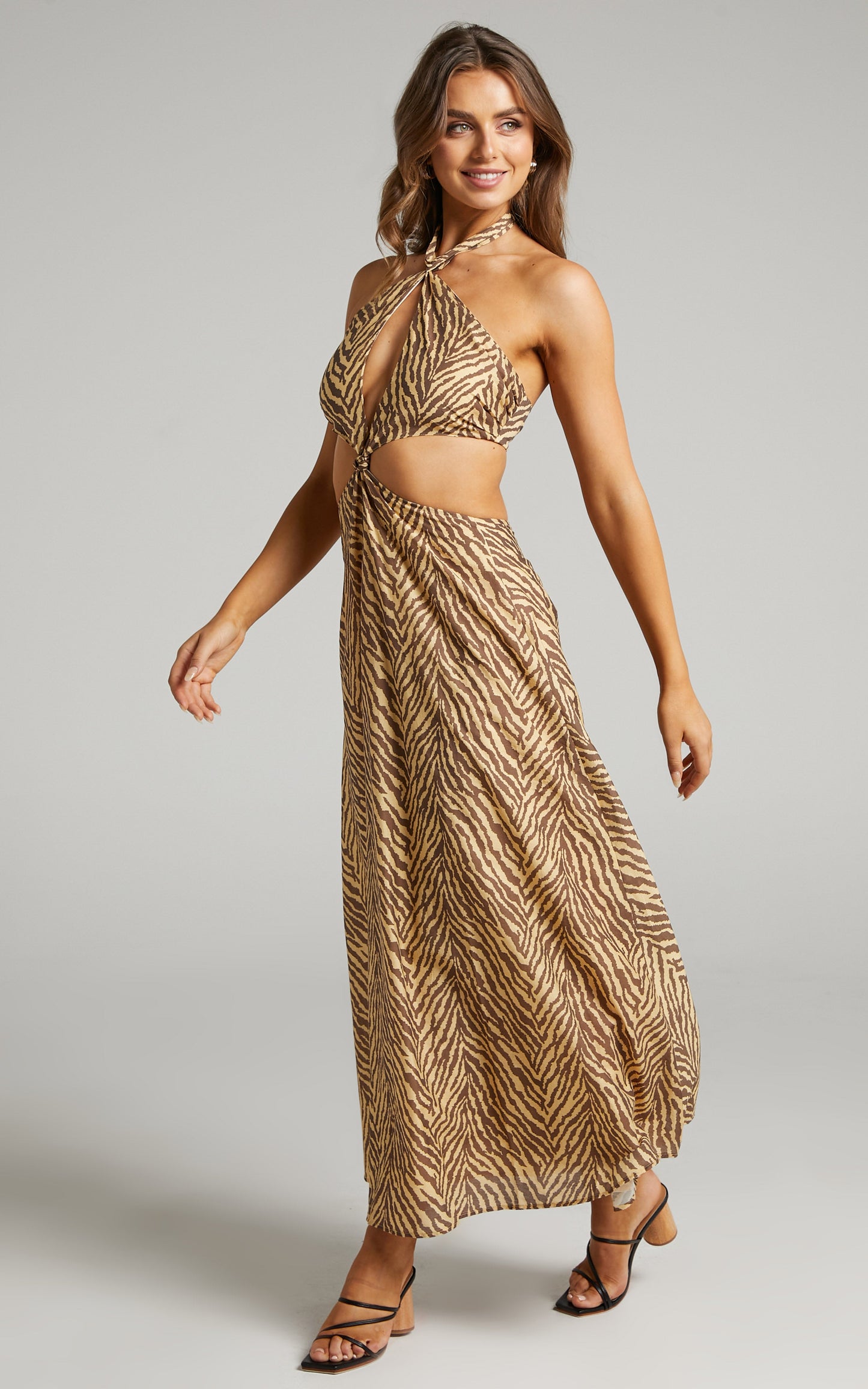 Charlie Holiday - Mustang Maxi Dress in Zebra