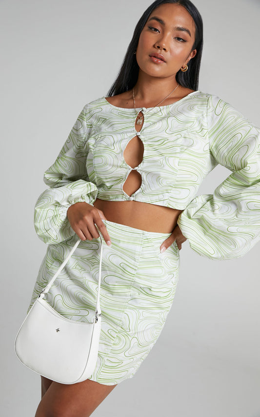 Charlie Holiday - Pricilla Top in Abstract Wave