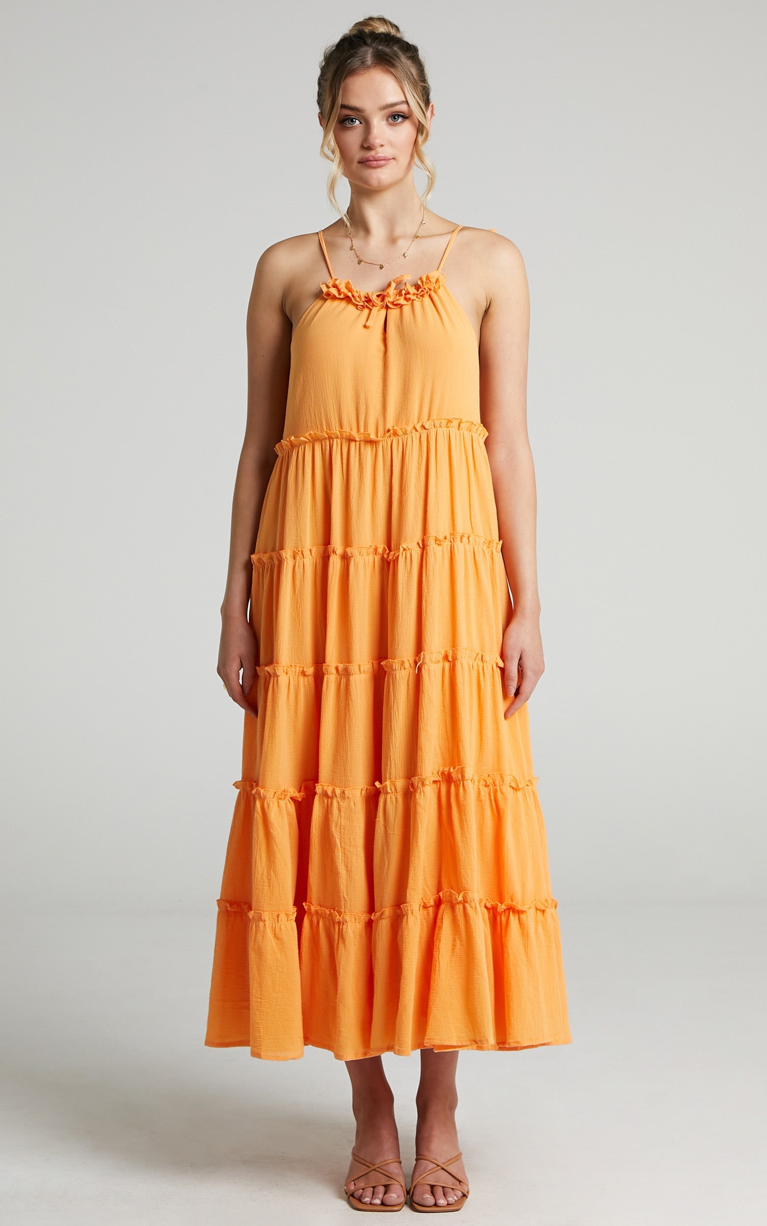Charlie Holiday - Senorita Maxi Dress in Apricot