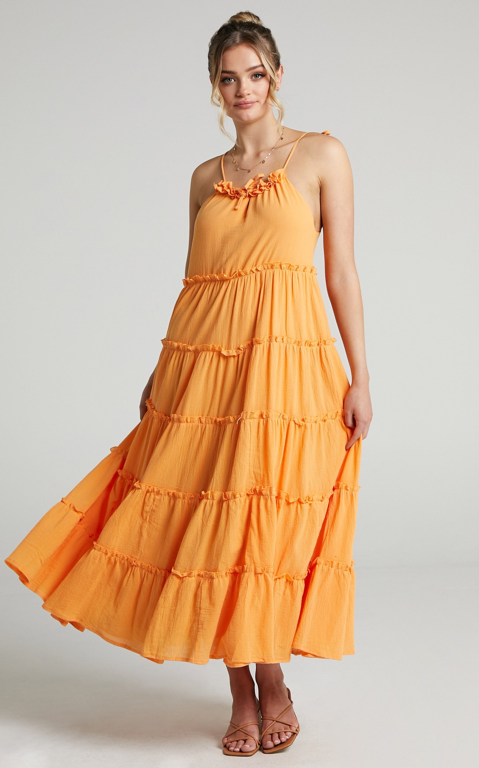 Charlie Holiday - Senorita Maxi Dress in Apricot