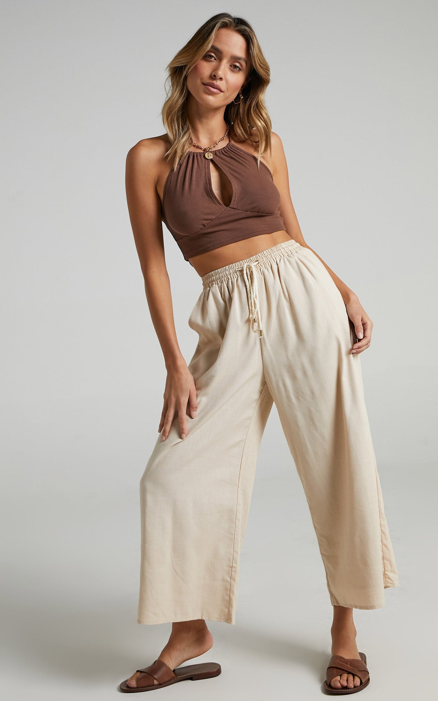 Chenoa Pants in Beige