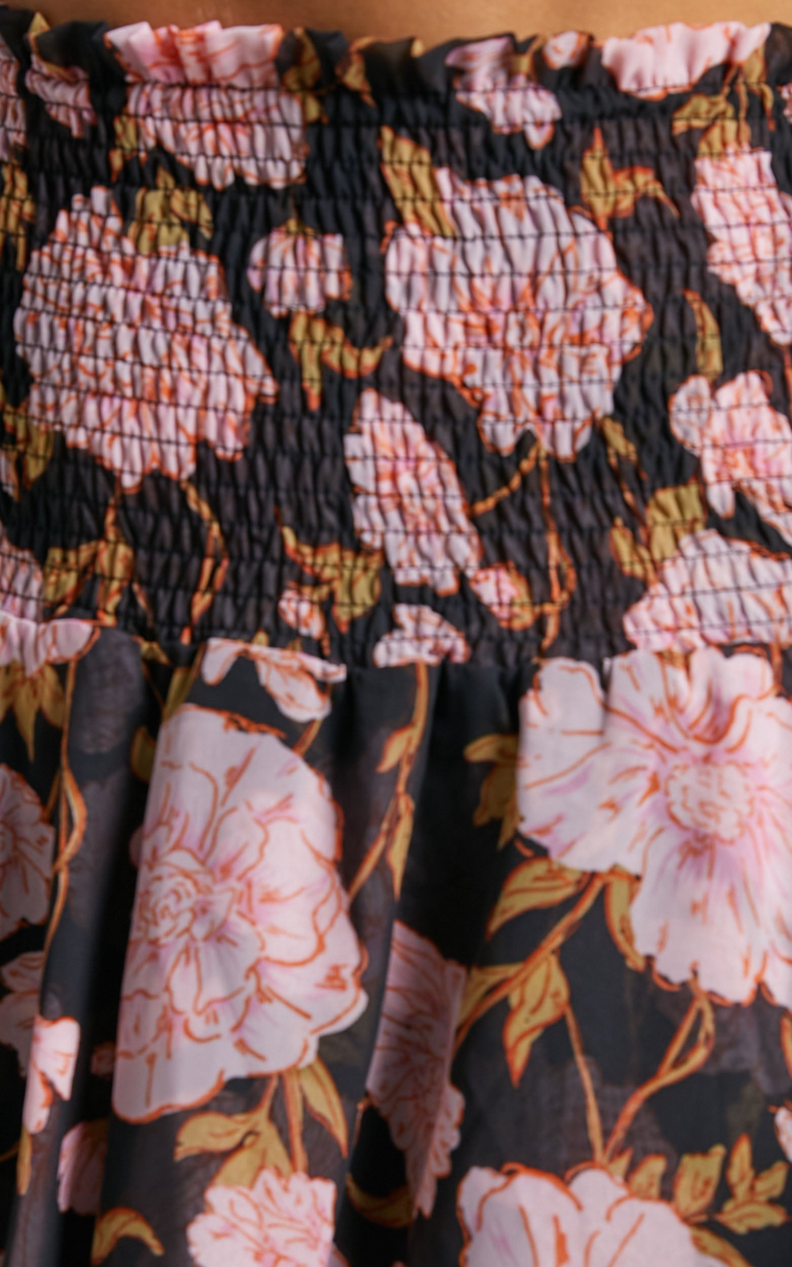 Kaituo Top - Balloon Sleeve Crop Top in Romantic Floral