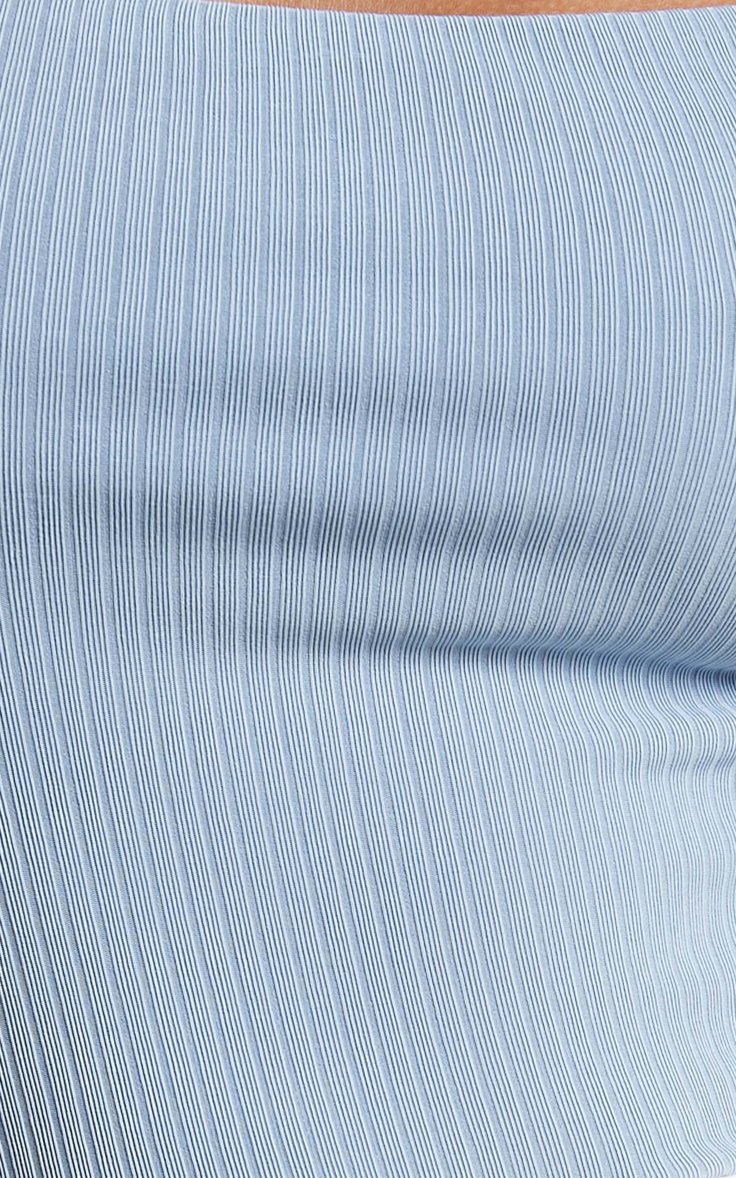 Chessica Square Neck Top in Blue