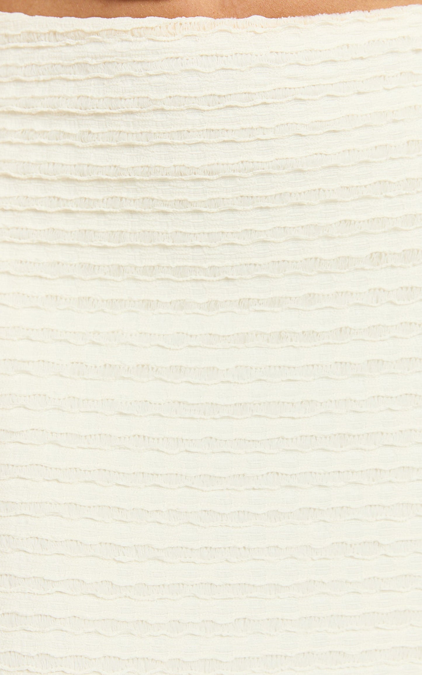 Christina Maxi Skirt - Crochet Maxi Skirt With Front Split in Cream