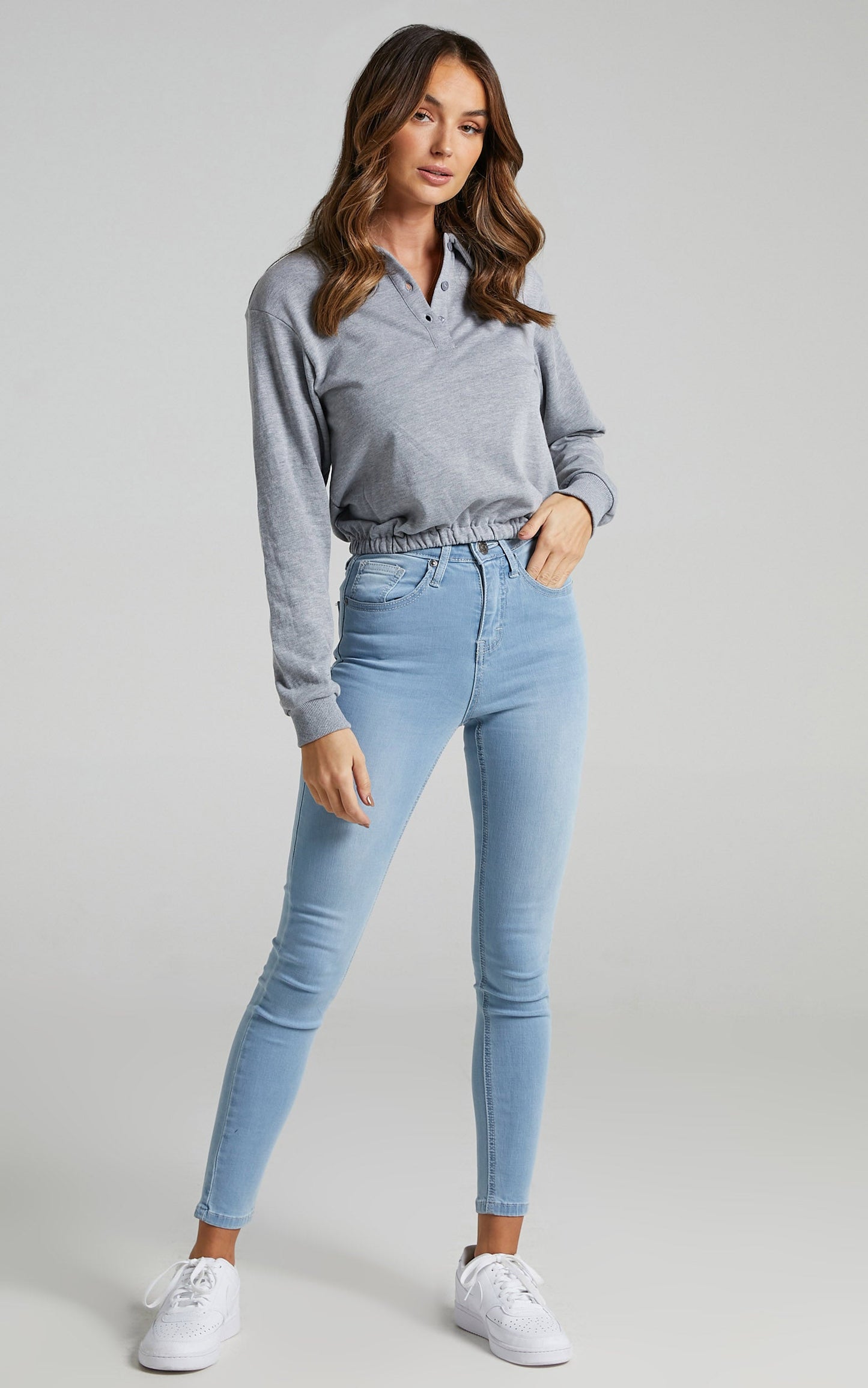 Christina Skinny Jeans In Light Wash Denim