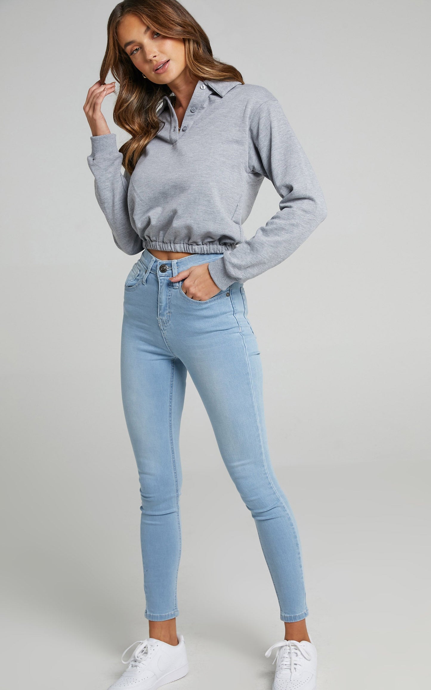 Christina Skinny Jeans In Light Wash Denim