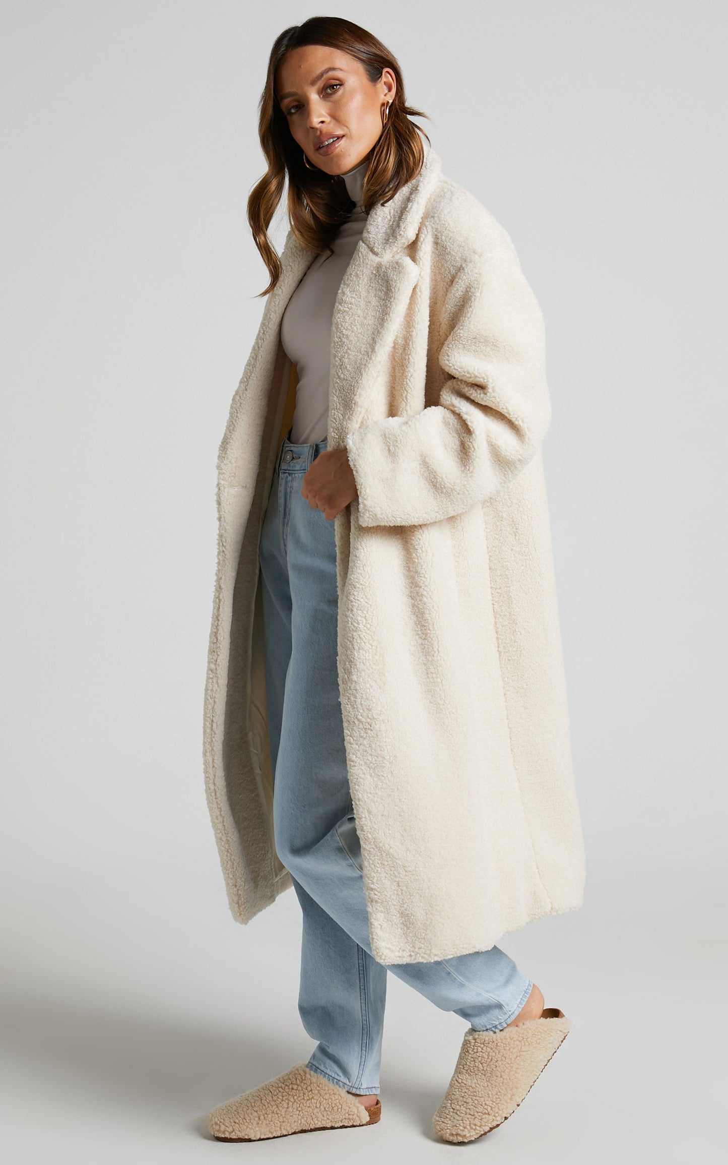 Cielito Coatigan - Longline Coatigan in Cream
