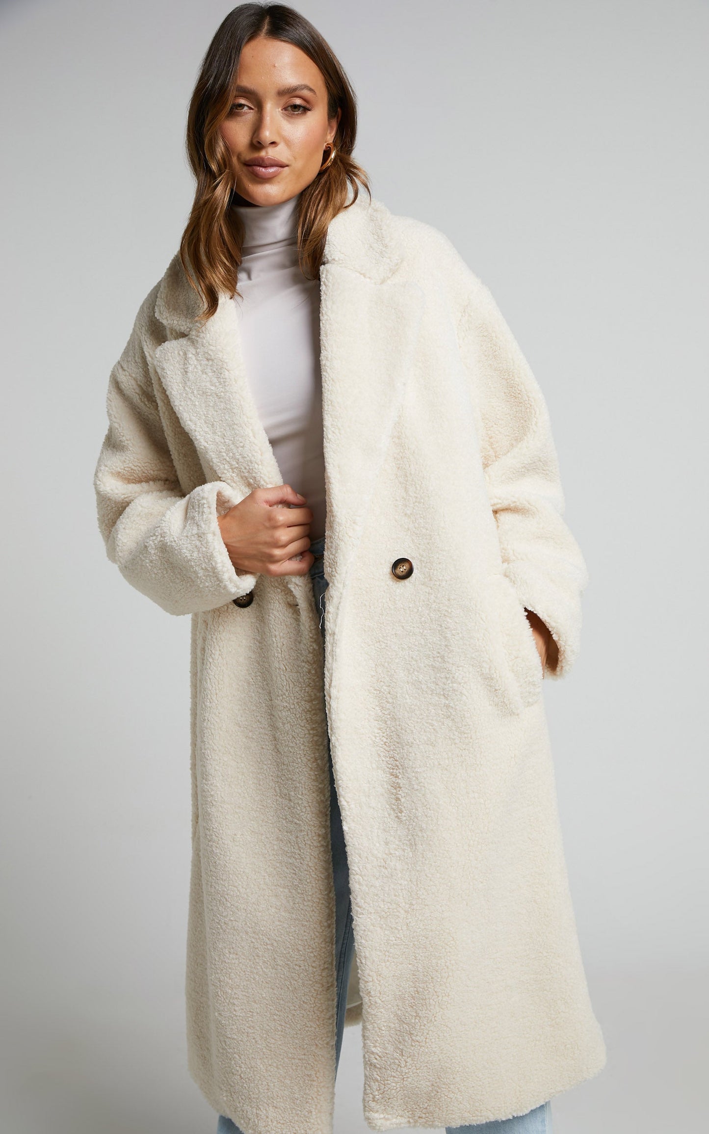 Cielito Coatigan - Longline Coatigan in Cream