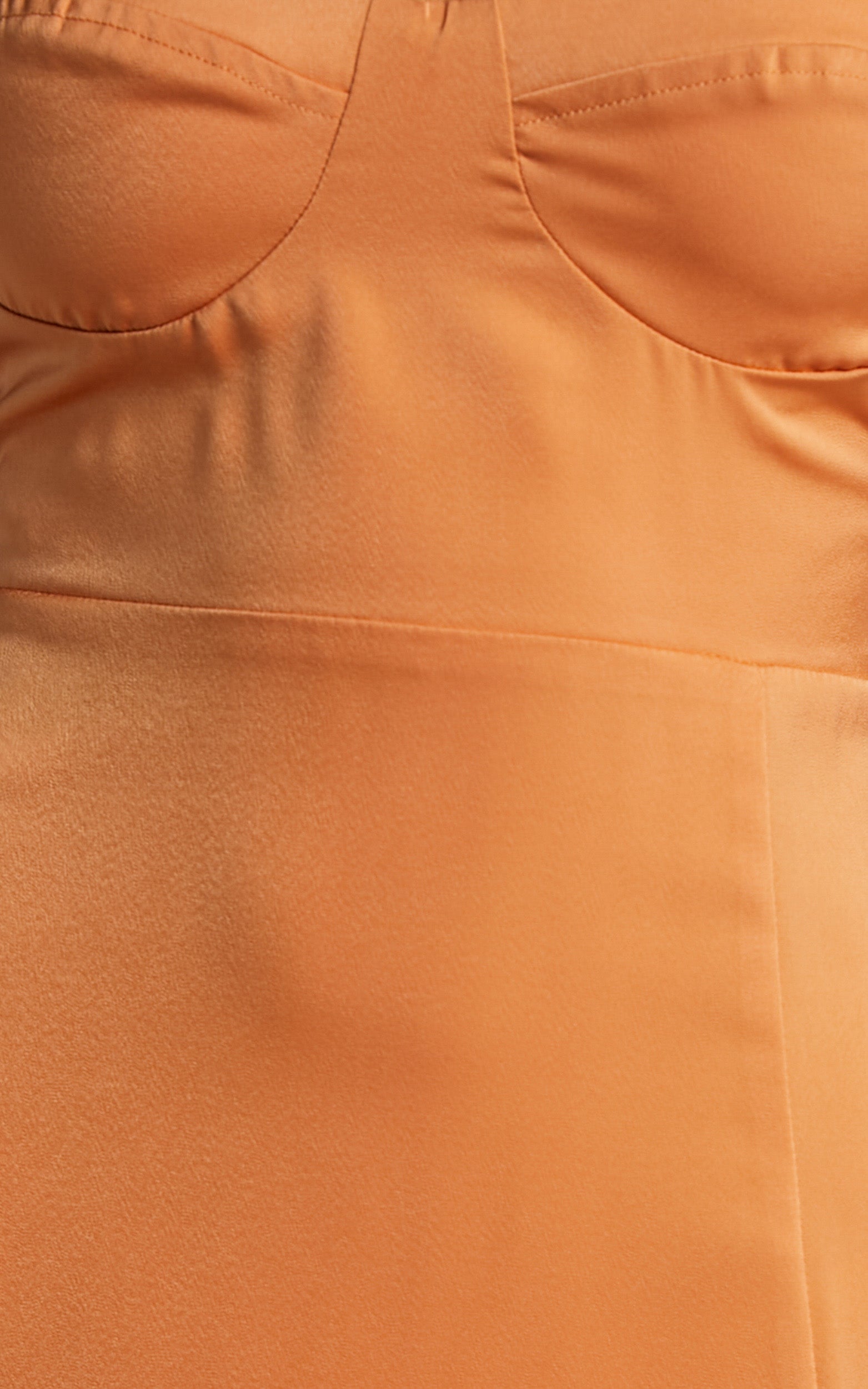 Ciello Midi Dress -  Tie Shoulder Sweetheart Dress in Burnt Orange
