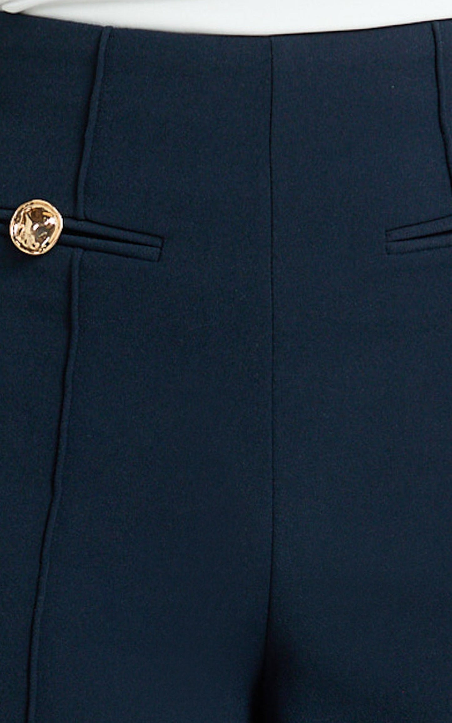 Clara Pants - High Waisted Wide Leg Pants in Navy