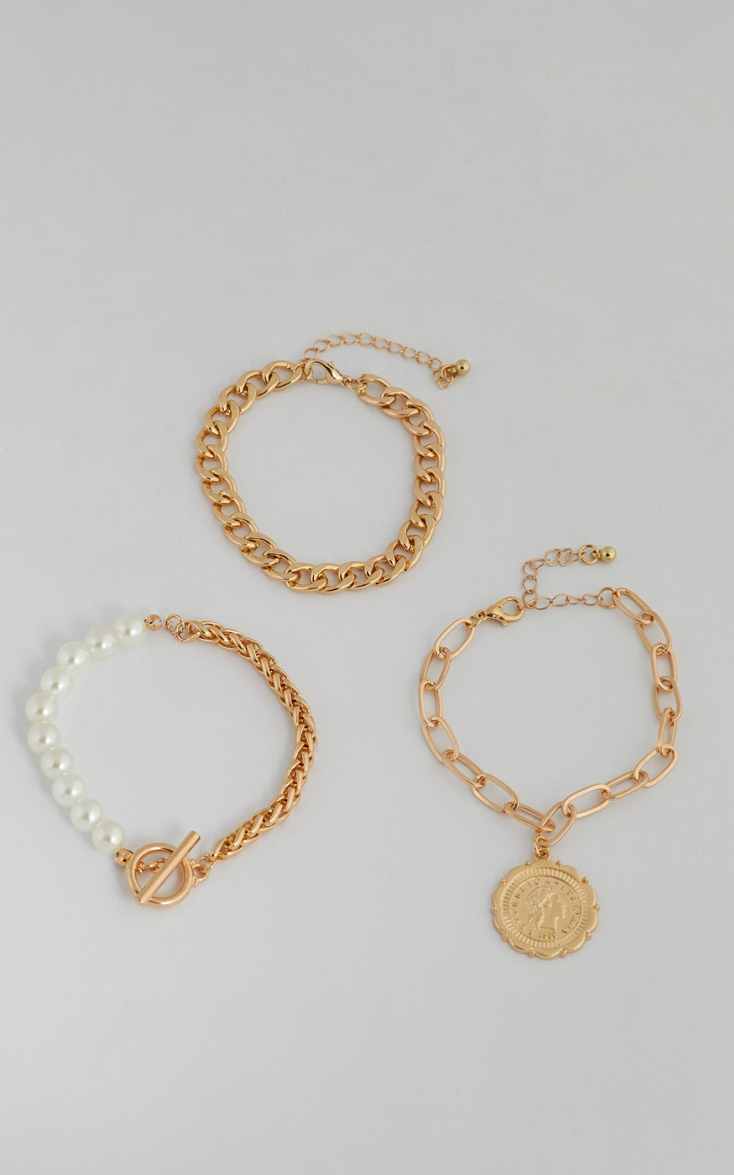 Clarence Bracelet - Pack of 3 in Gold