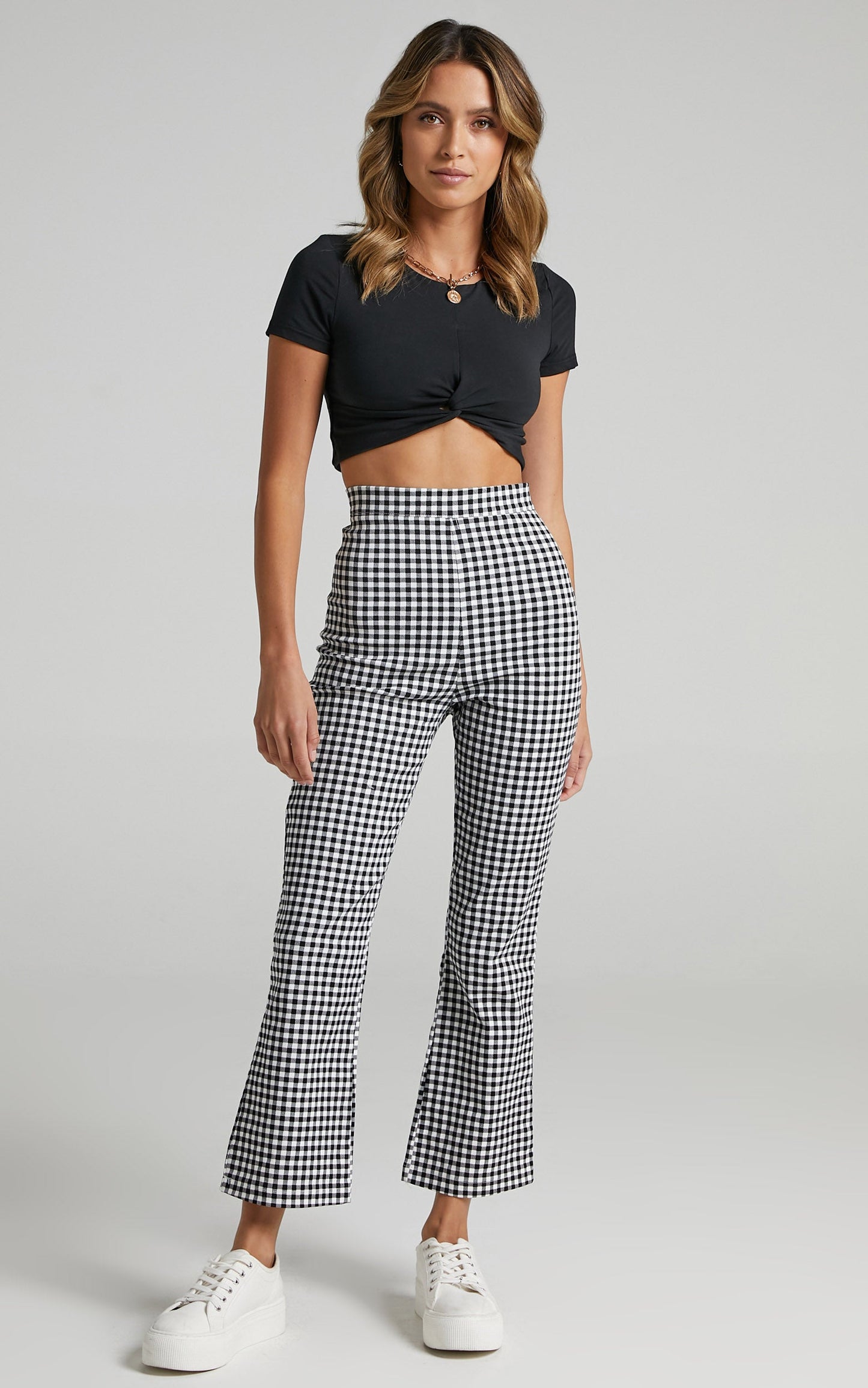 Clarisa Pants in Black Check
