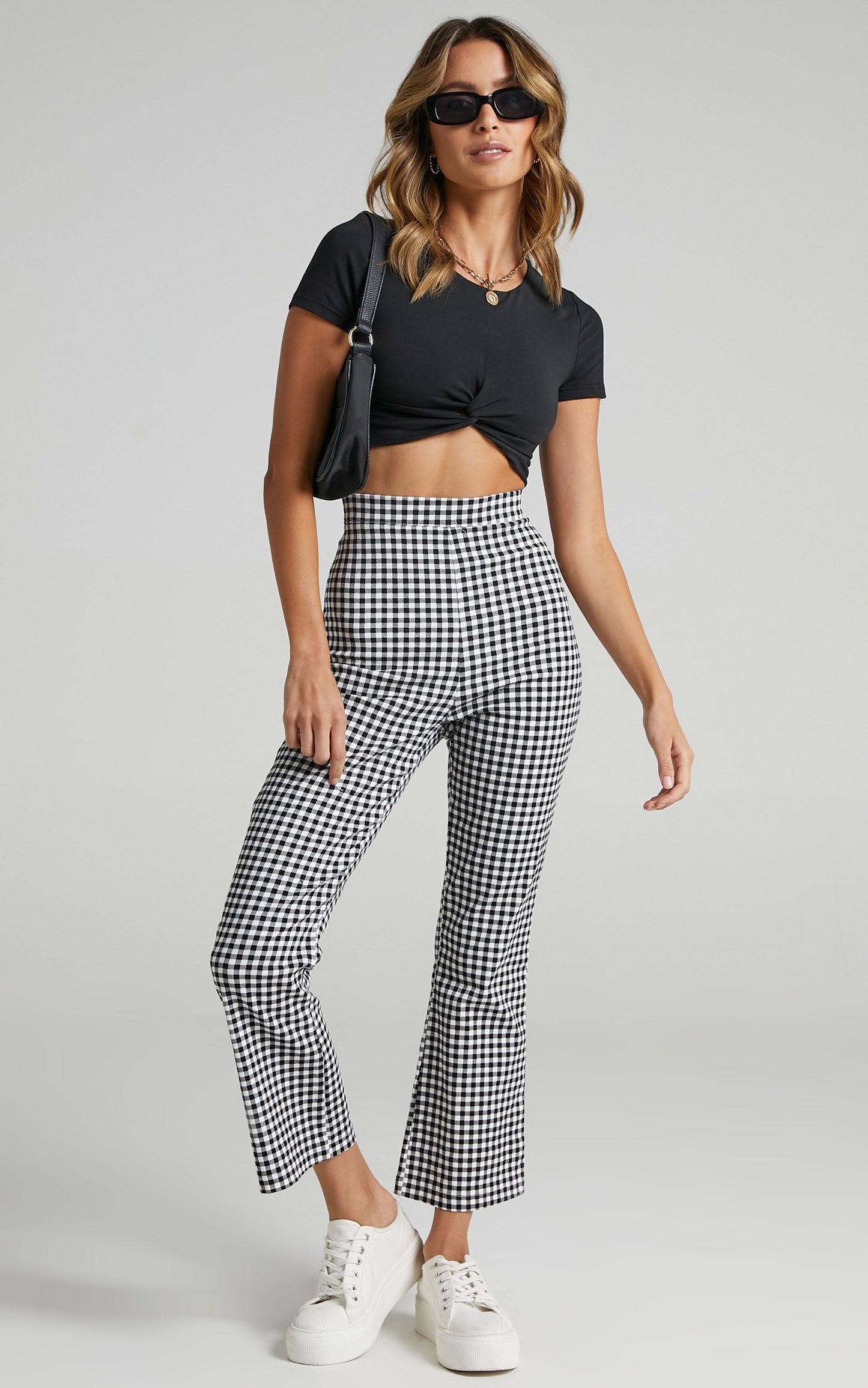 Clarisa Pants in Black Check