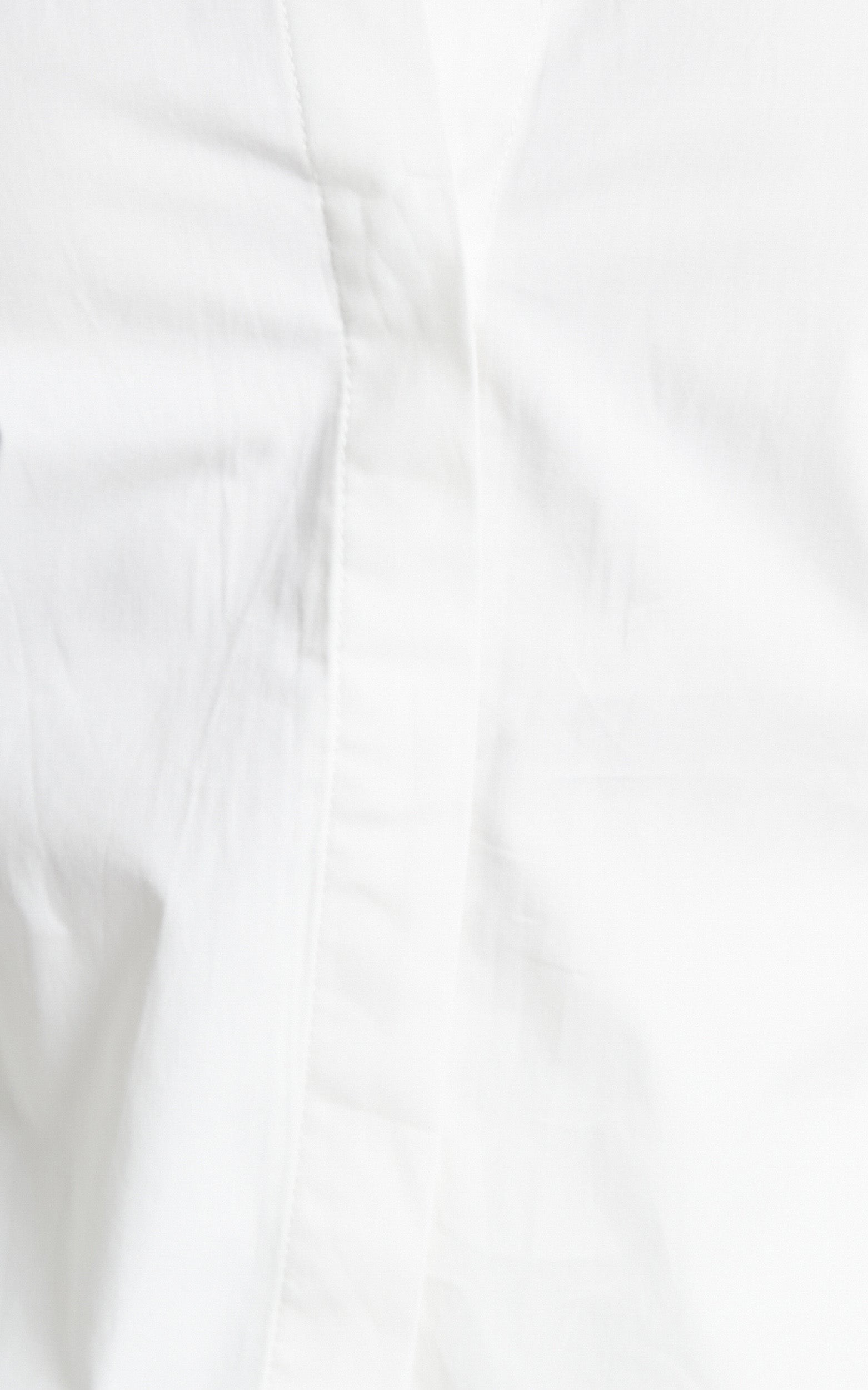 Claudelle Shirt - Cotton Collared Tie Back Shirt in White