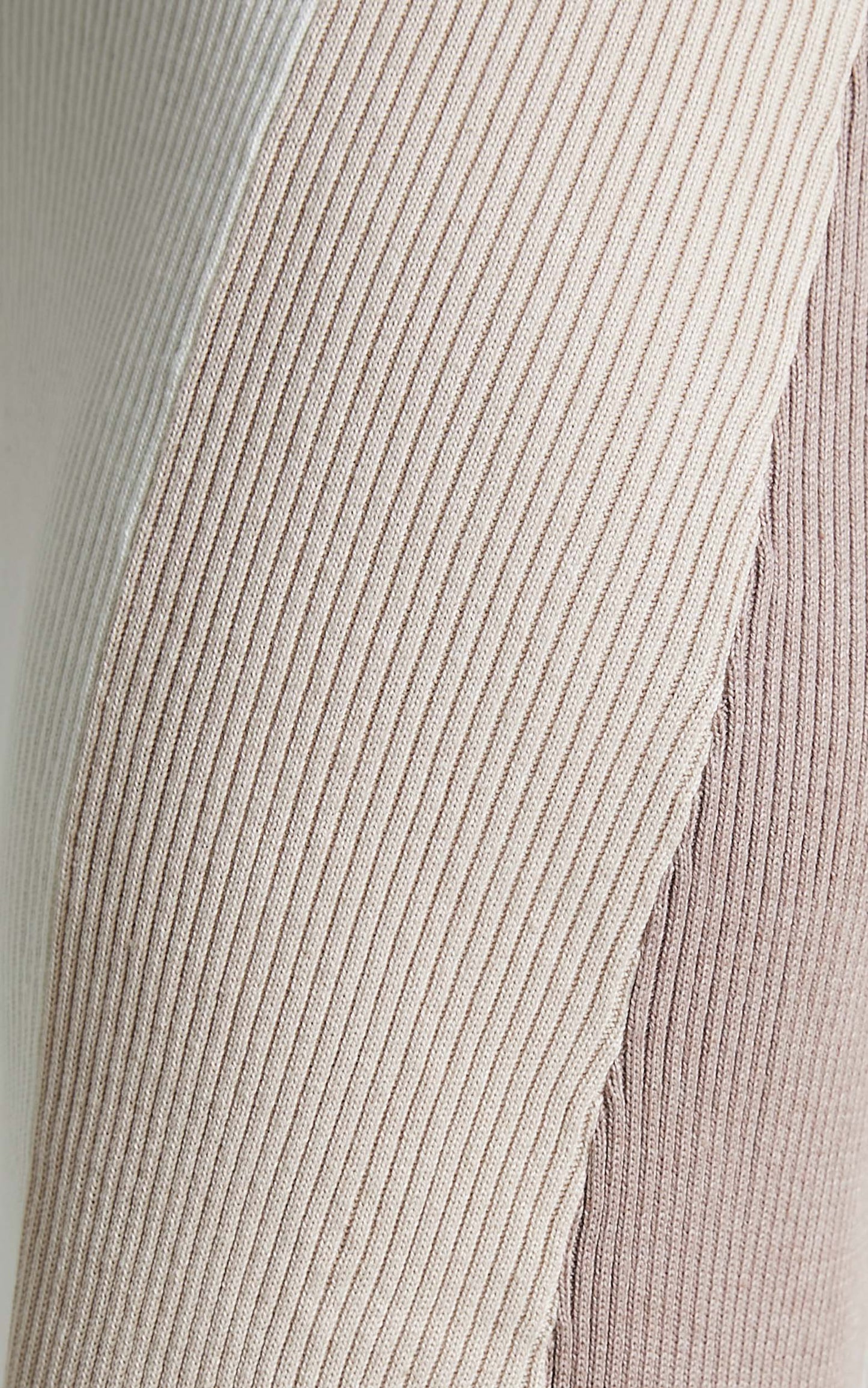 Claudia Knit Dress with Godet Side Panel in Cream