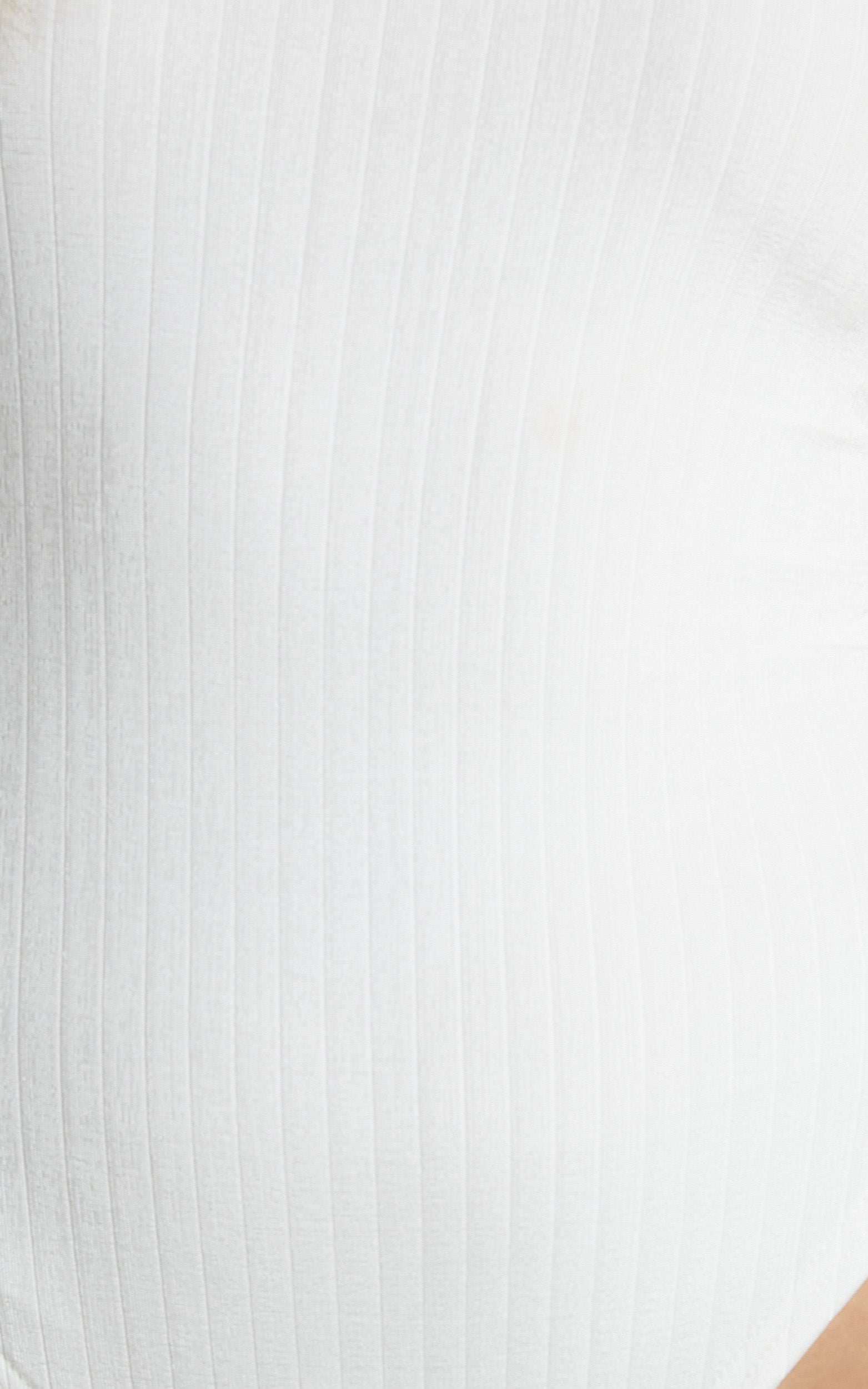 Constance Bodysuit - High Neck Ribbed Bodysuit in Off White