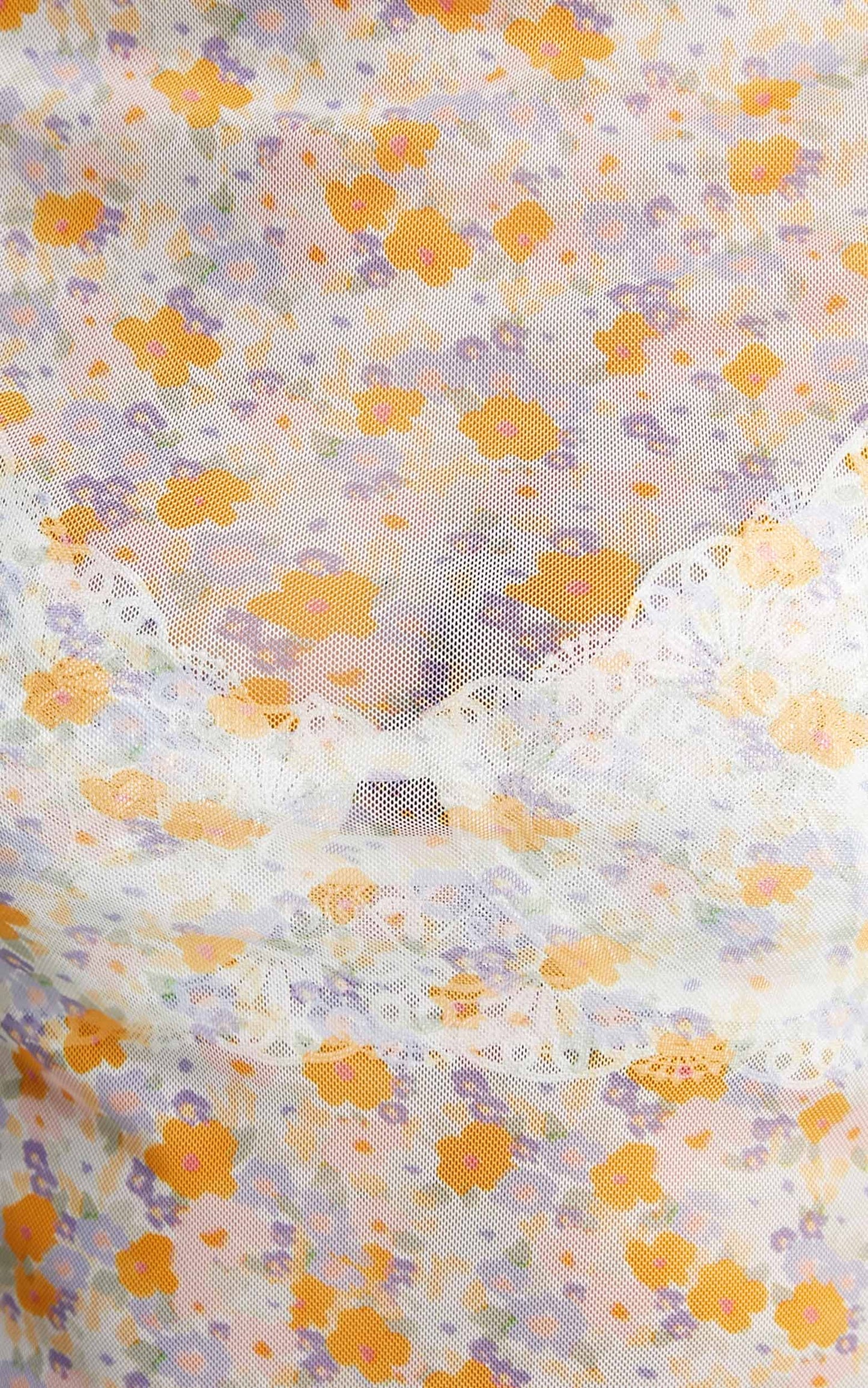 Cools Club - Mesh Tee in Peach Floral