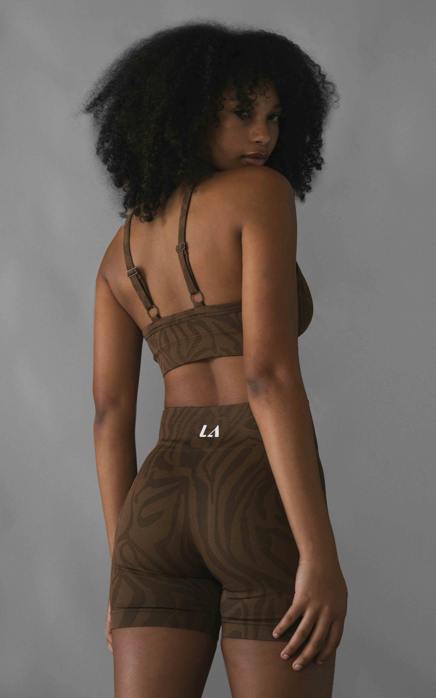 Lahana - Fleur Crop Top in Brown Zebra