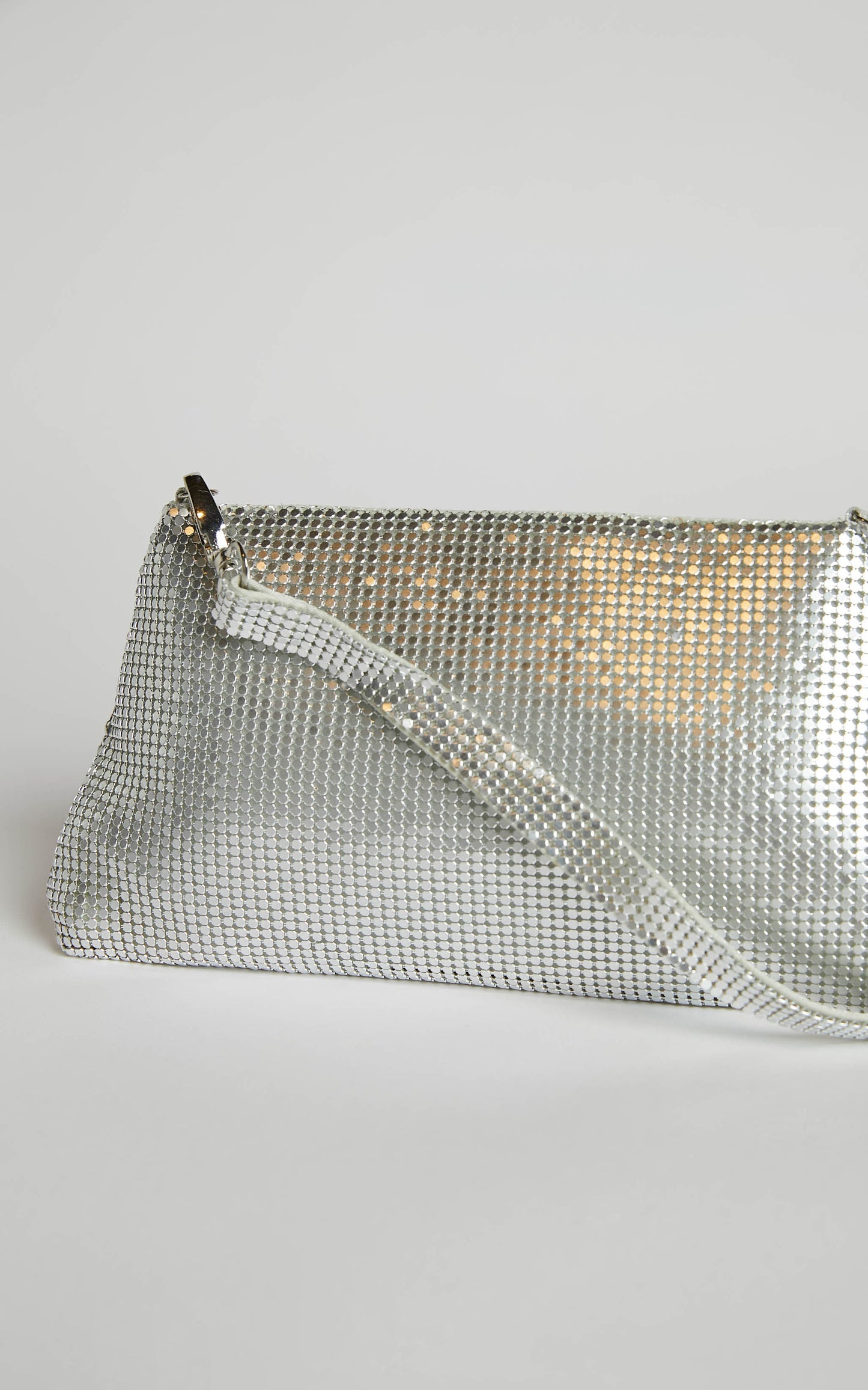 Shajara Sequin Shoulder Bag in Silver