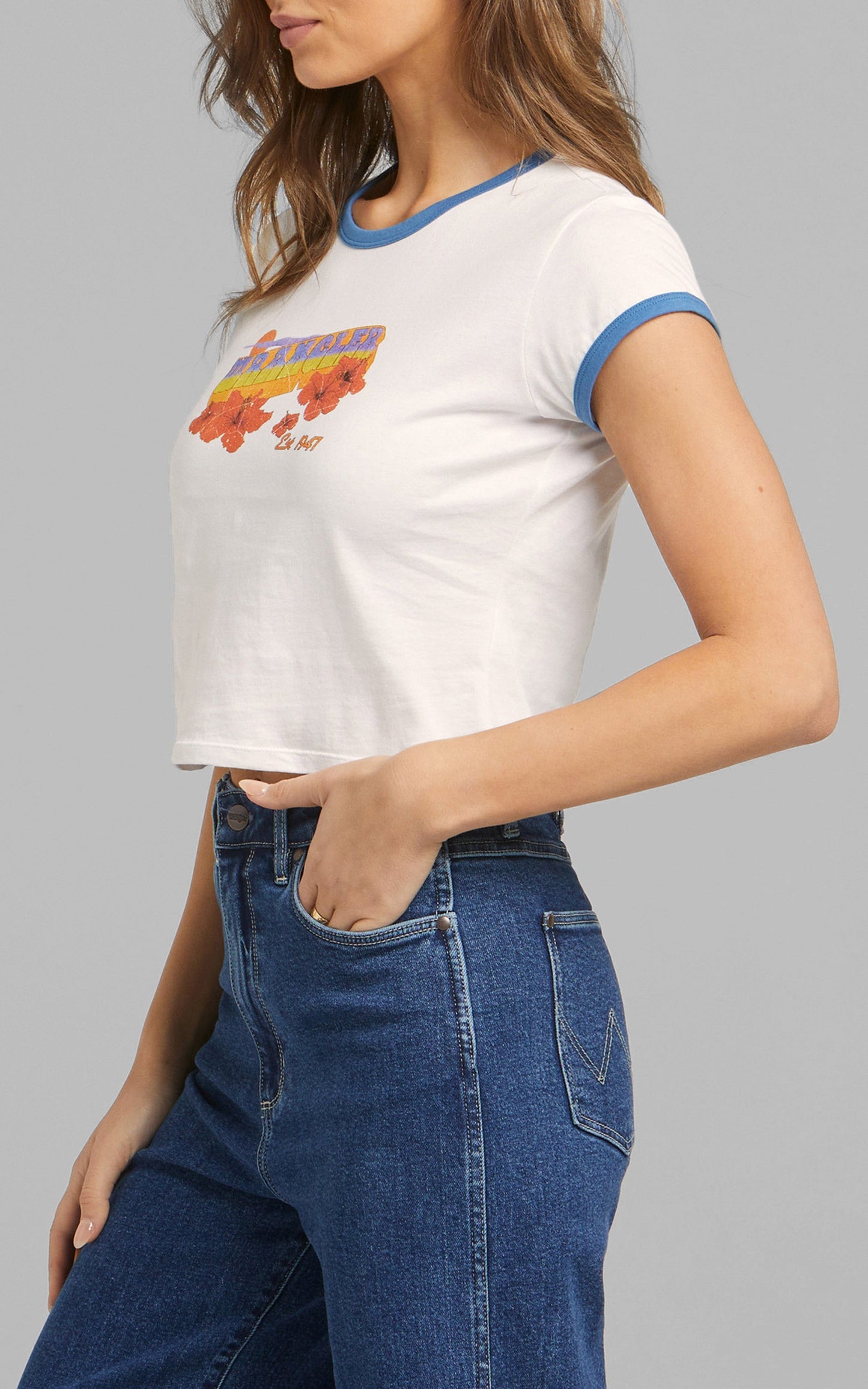 Wrangler - Sweet Breeze Ringer in White Cobalt