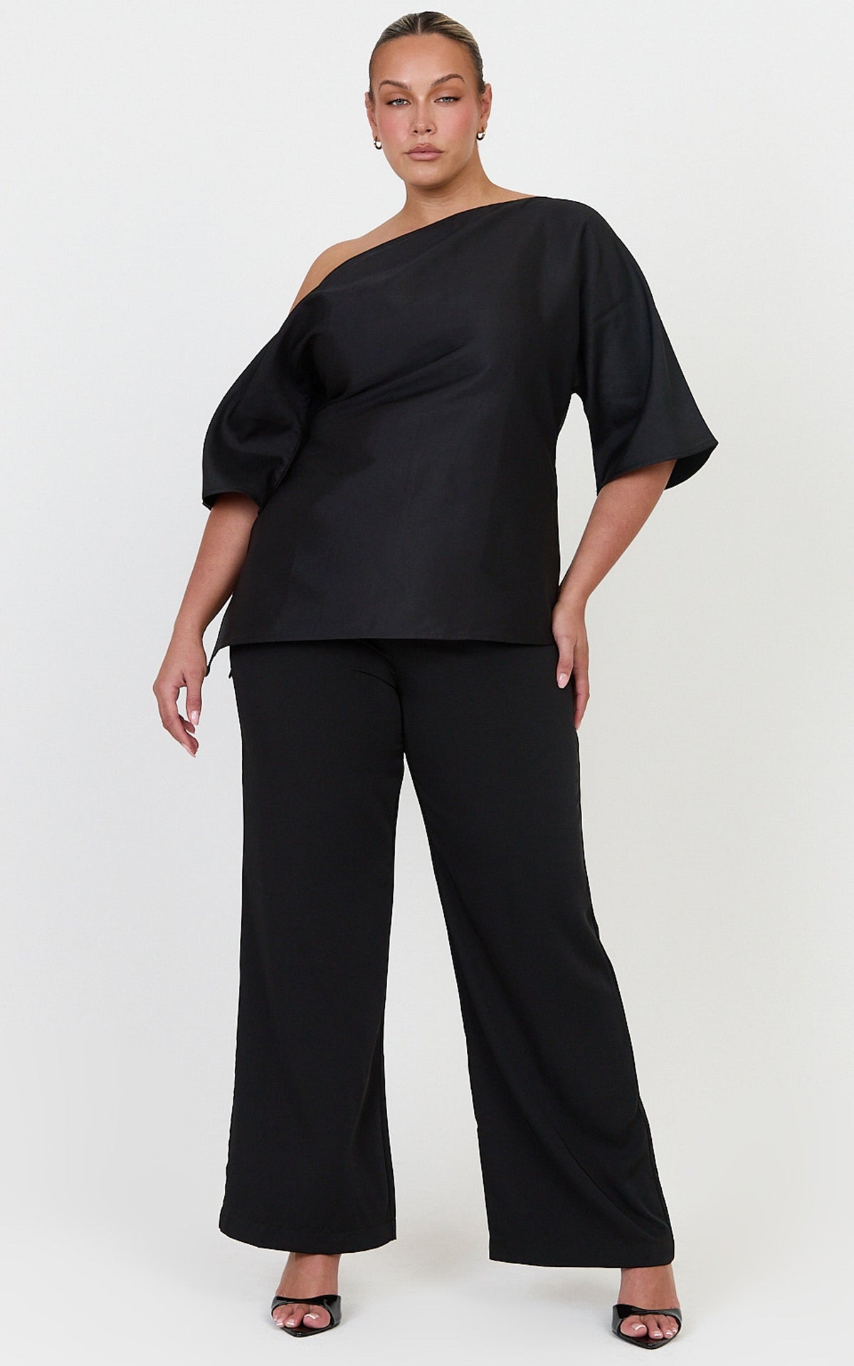 Isabella Pants - High Rise Wide Leg Pants in Black