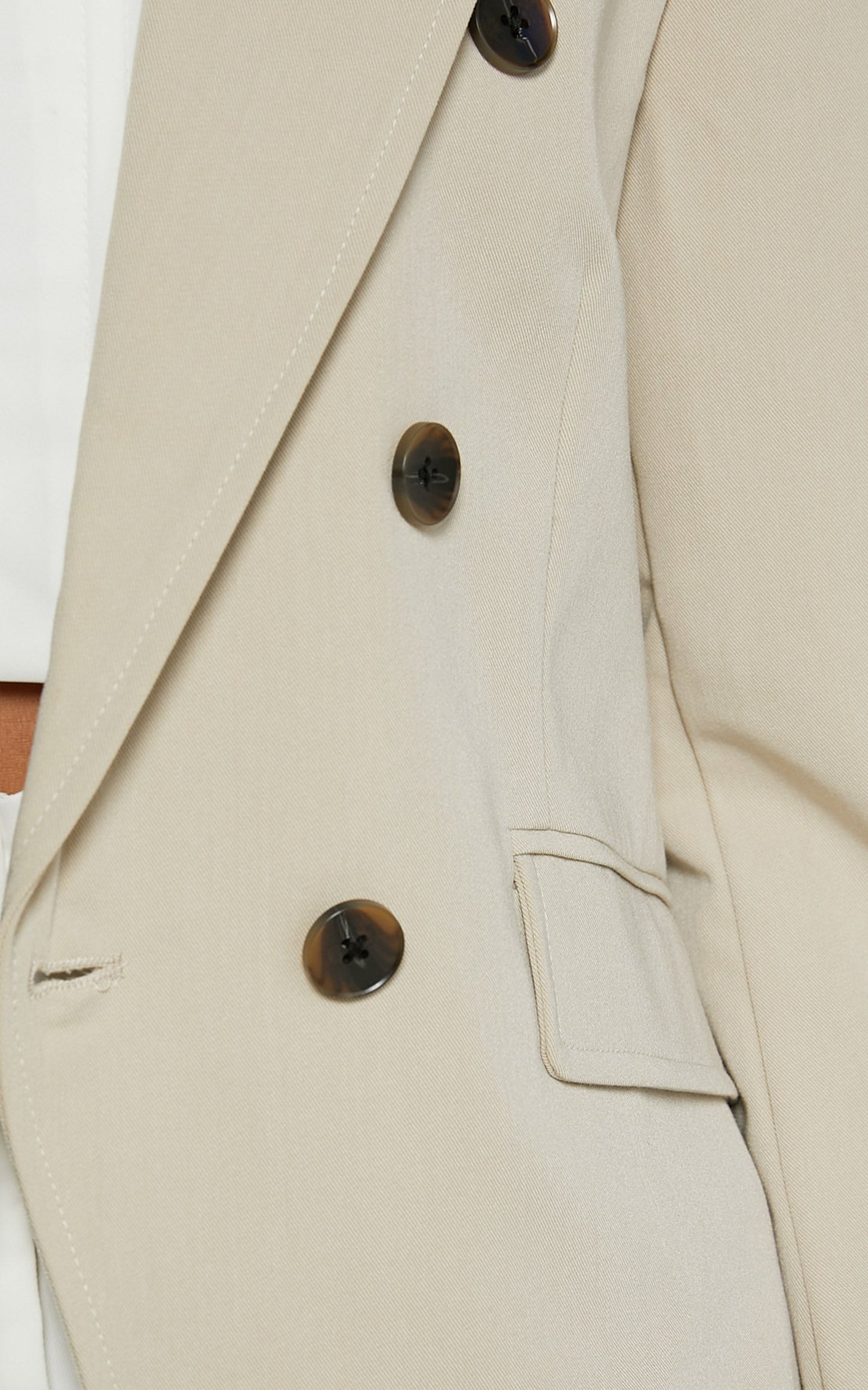 Cynthia Blazer - Double Breasted Blazer in Soft Beige