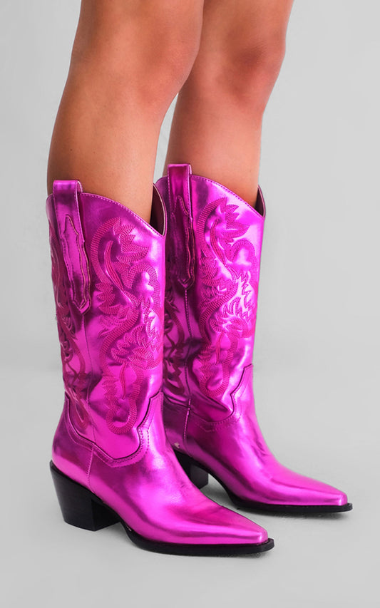 Billini - Danilo Boots in Pink Metallic