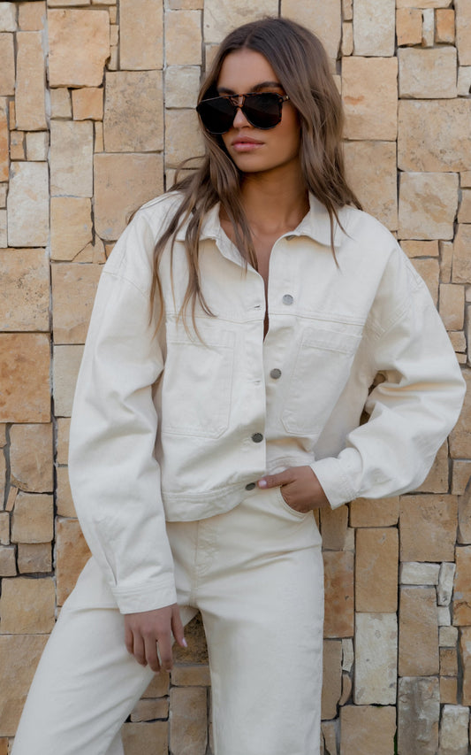 Dr Denim - Tilly Worker Jacket in Loom-state