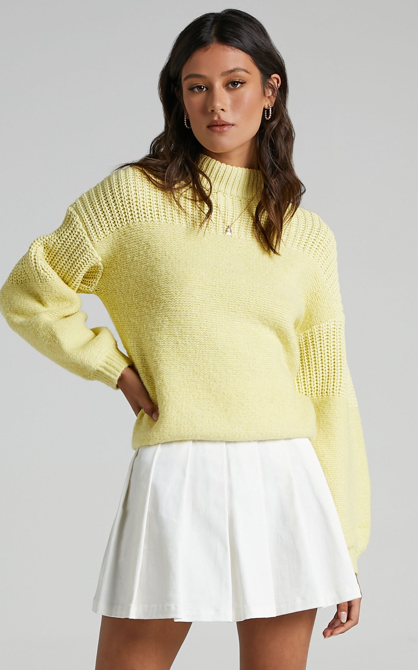 Dakota Knit Jumper in Yellow