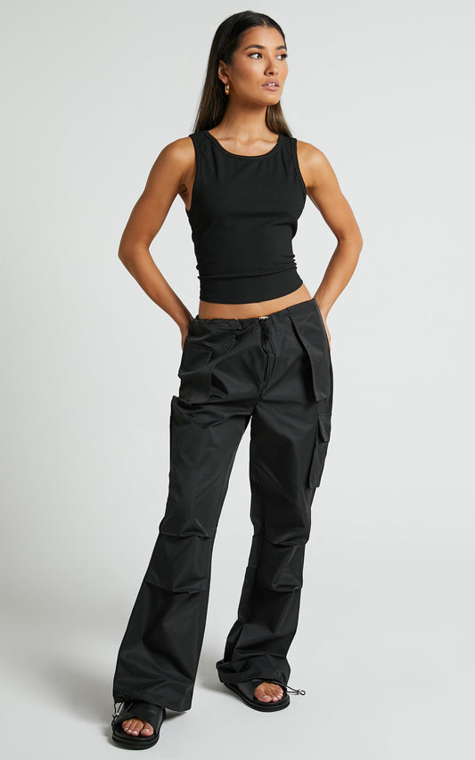 Damien Cargo Pants in Black